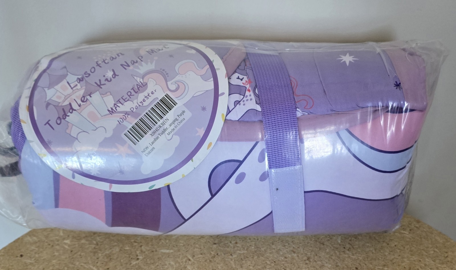 New Toddler Portable Nap Mat Roll Up Pillow Blanket Attached Sleep Bag Purple