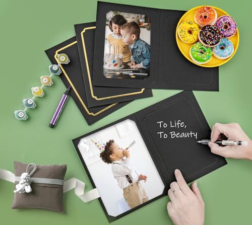 400 Pack Photo Folders for 4X6 or 5X7 Paper Cardboard Frames Picture Folder