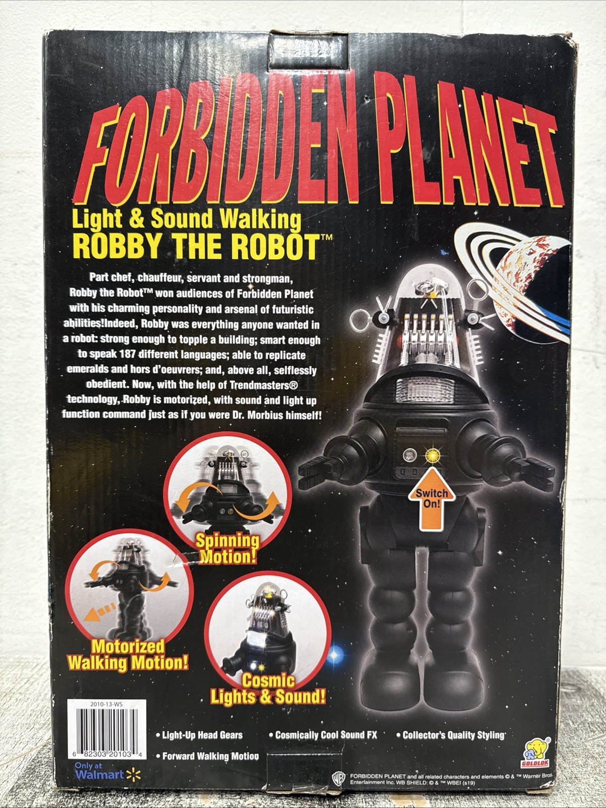 Forbidden Planet Robby The Robot Figure Light & Walking Sound NEW *