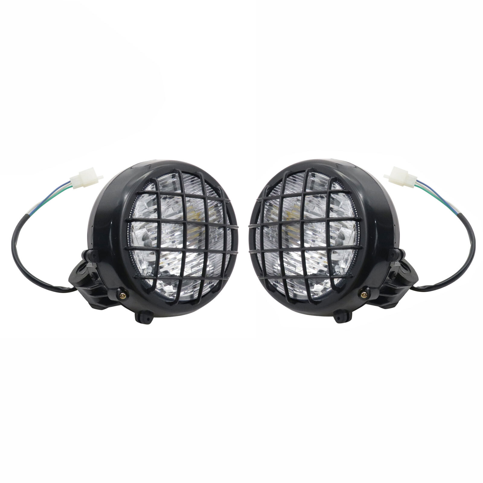 us 2x Led Headlight fit Yamaha 1987-06 Banshee lens bulbs lights grills Warrior