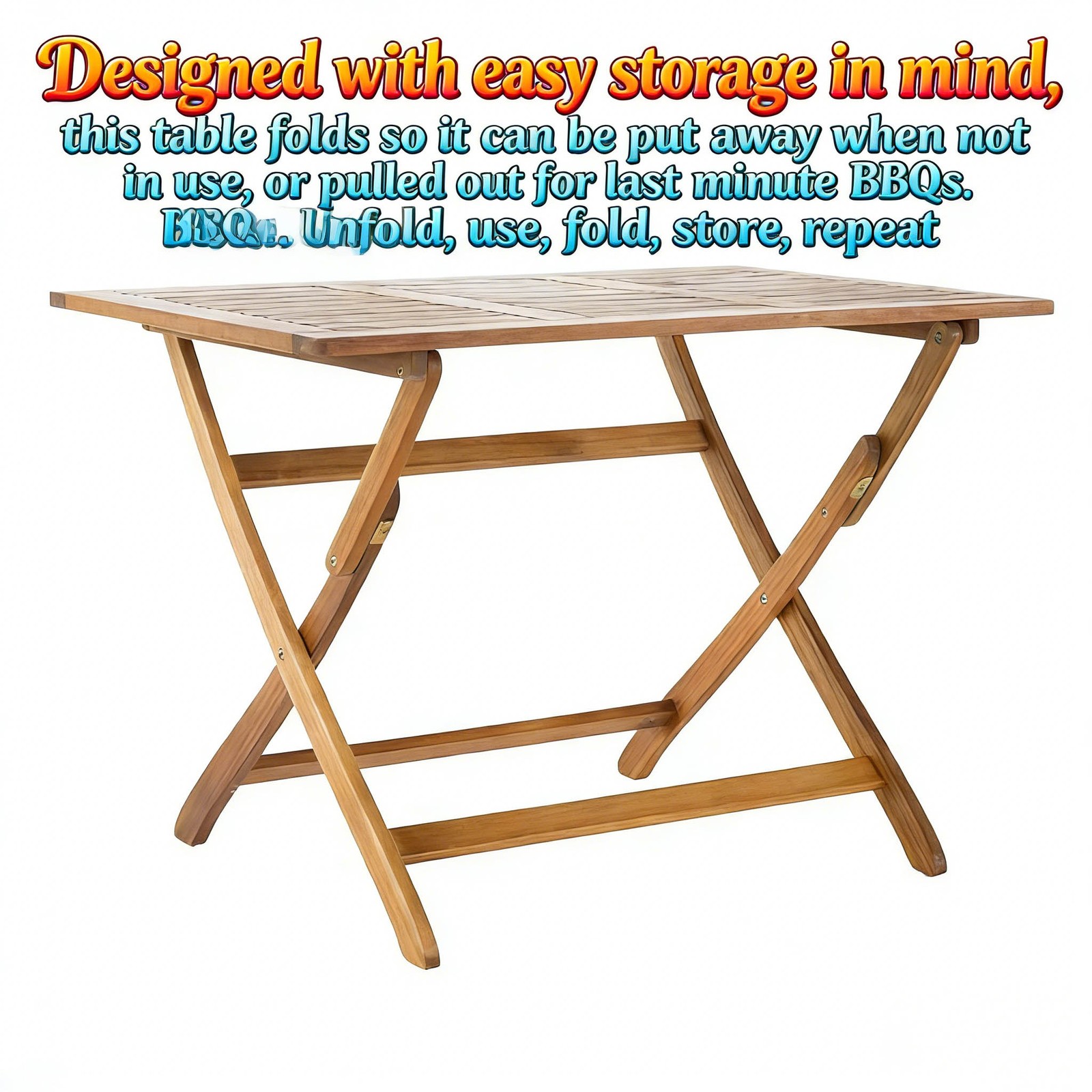 43.5in*29.75in*27.50in Foldable Table