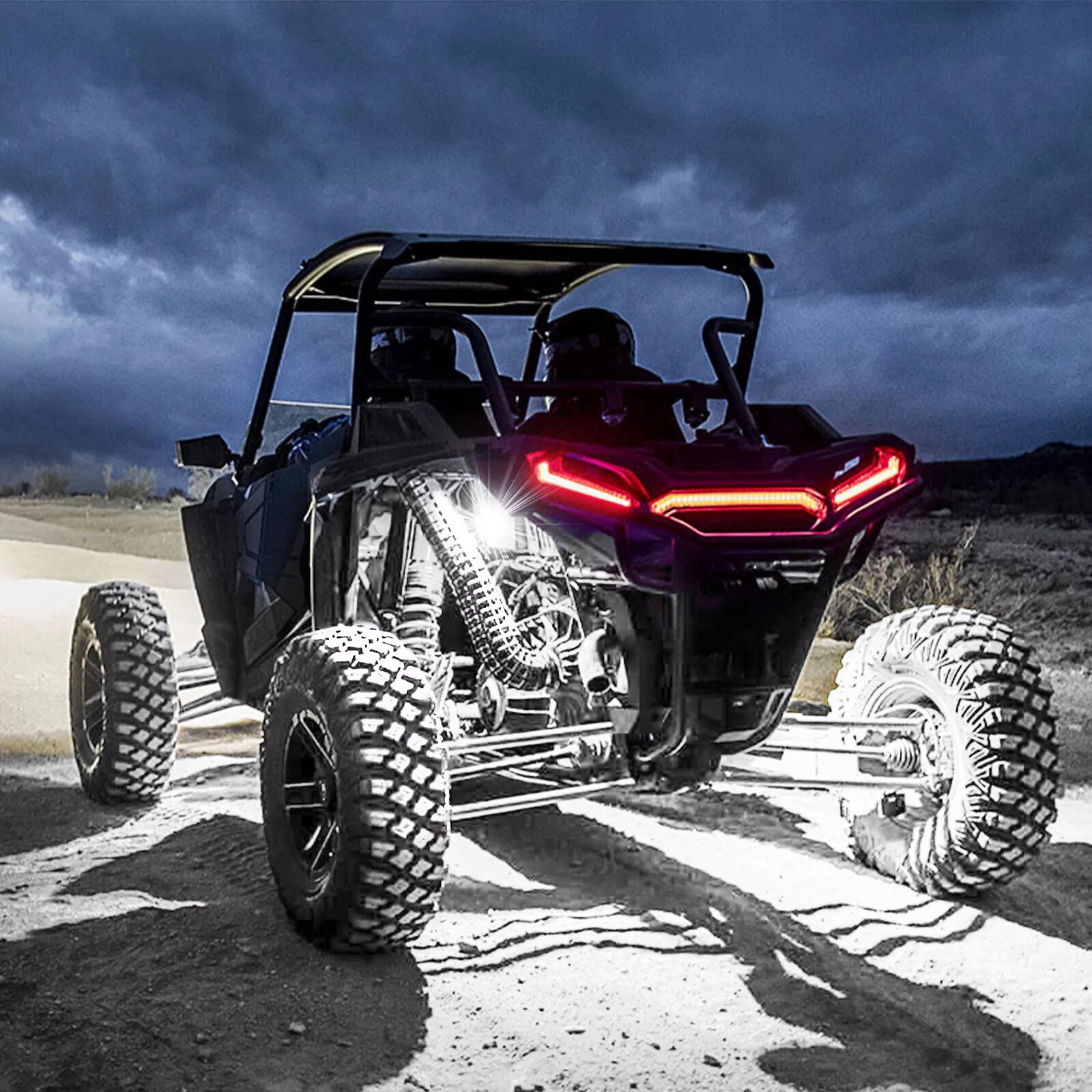 16x Pure White LED Rock Lights Underbody Glow Lamp for Offroad SUV Pickup Truck