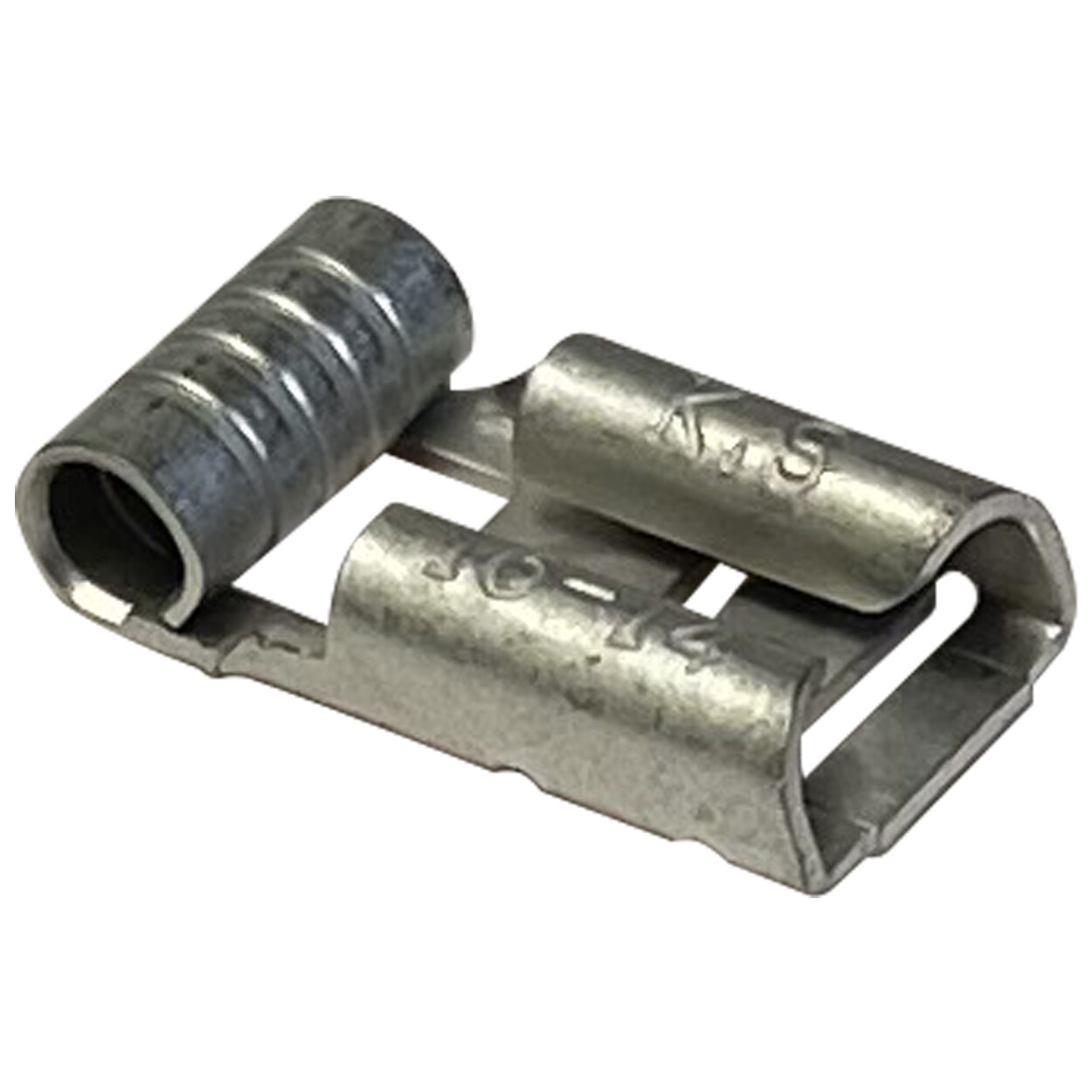 (100) Non-Insulated Flag Terminal 16-14 AWG 1/4" .250 Uninsulated Wire Connector