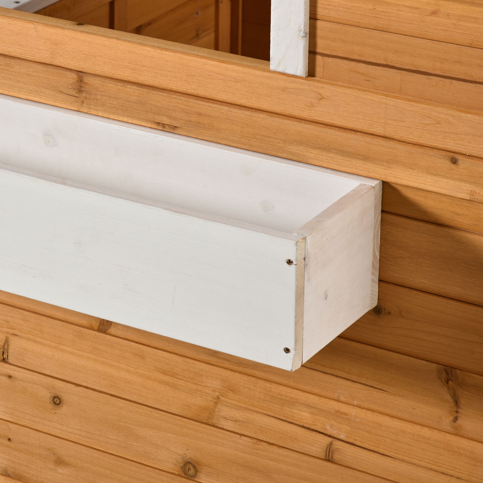 Kids Outdoor Wooden Playhouse Garden Games Cottage with Door Bench Blackboard