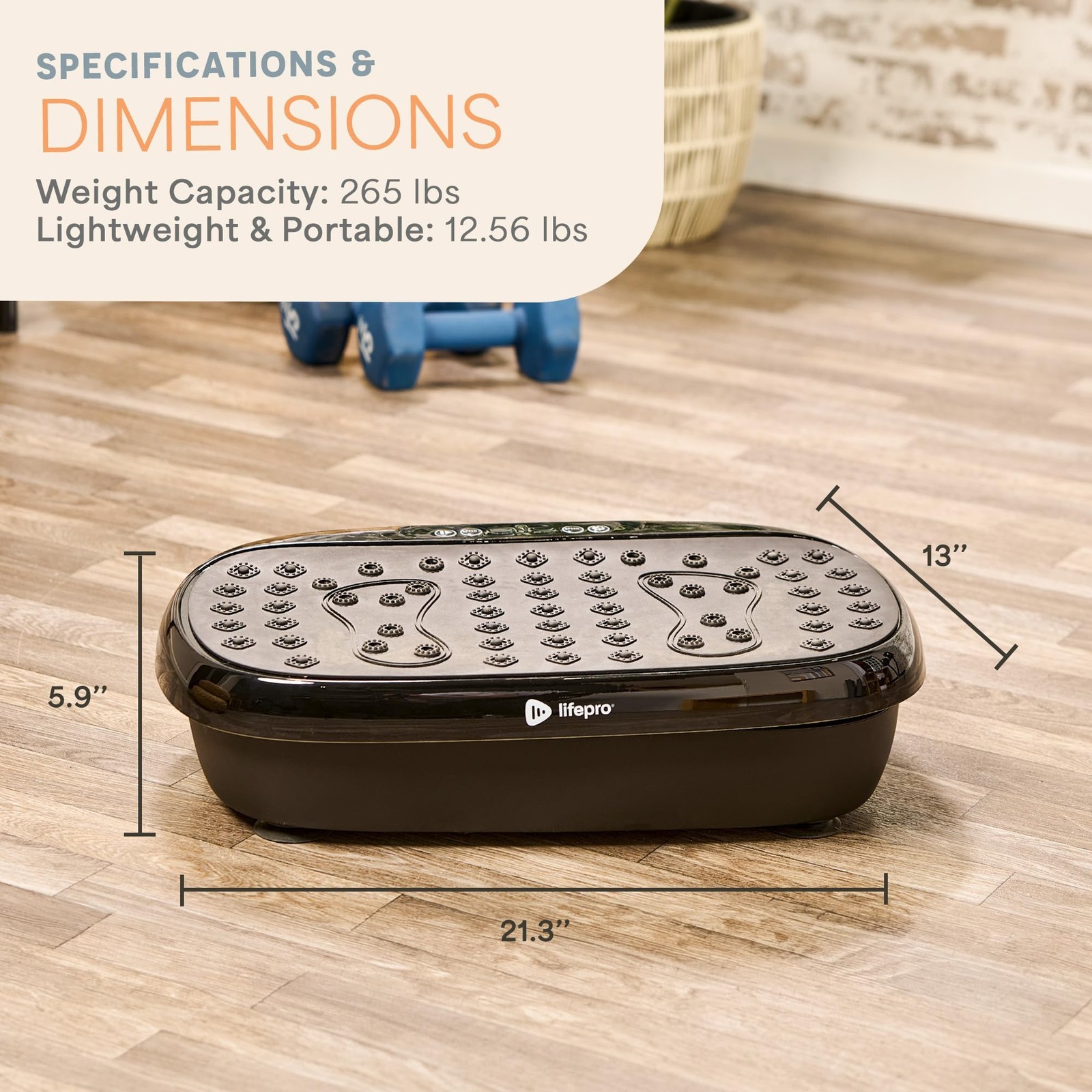 Lifepro Lite Vibration Plate Exercise Machine for Home Fitness and Recovery