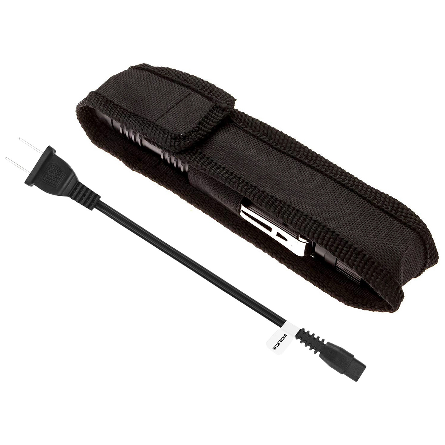 (2) POLICE BLACK M12 Heavy Duty Metal Stun Gun Self Defense Wholesale Lot