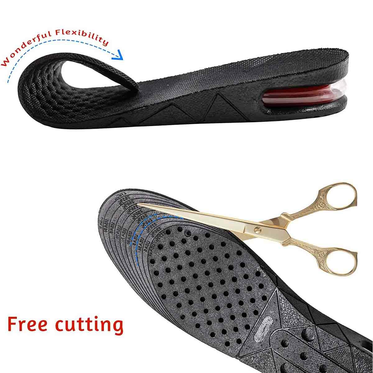 Booster insole, 3-layer orthopedic heel lift kit Variable height adjustable