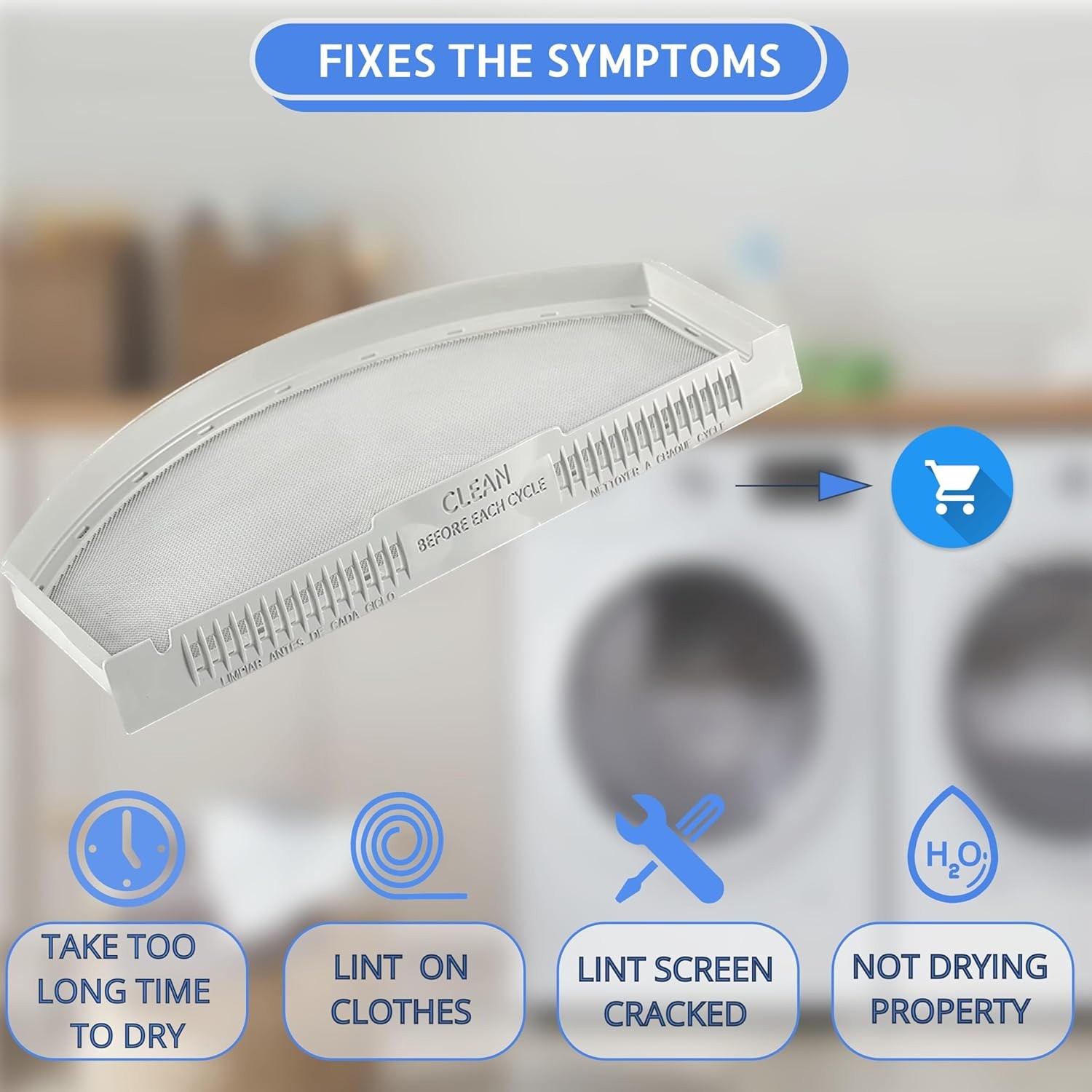 WE03X23881 Dryer Lint Screen Replacement for GE, Lint Trap Filter