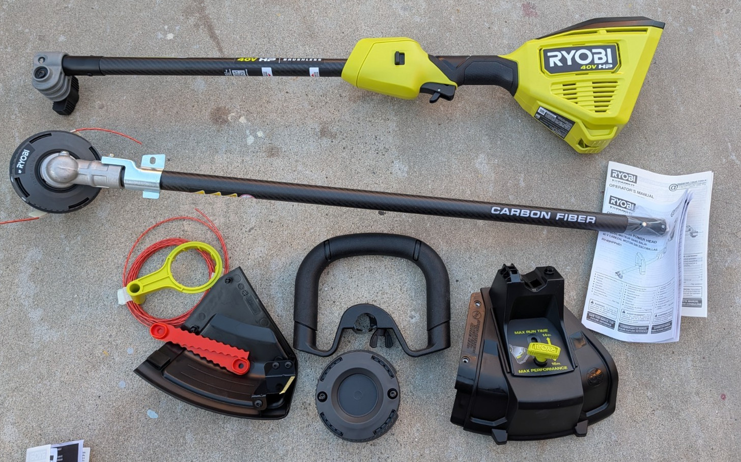 NEW  RYOBI  40V Brushless 16" EXPAND-IT Carbon Fiber Shaft String Trimmer