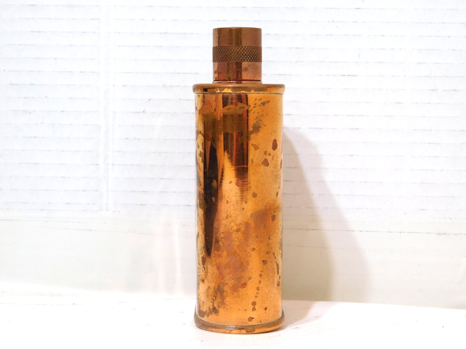 Jacob Bromwell Flask Copper 9oz Stamped
