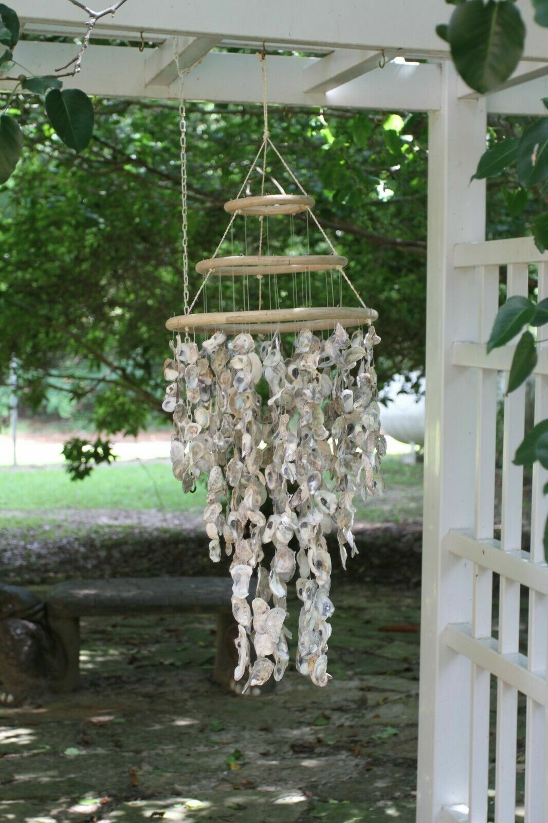 Restaurant Decor Oyster Shell Mobile Chandelier Hand-Crafted, Oyster Expo