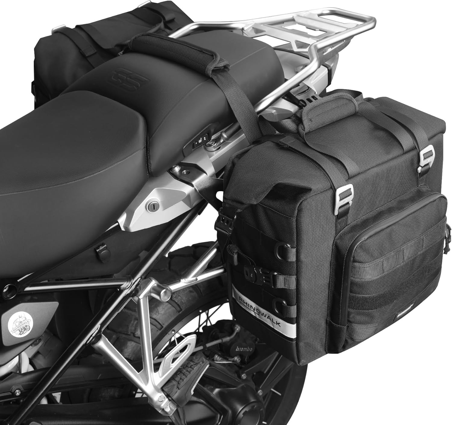 Motorcycle Saddlebags Waterproof 25L Rhinowalk Saddle Bag Quick 25L, Black25L