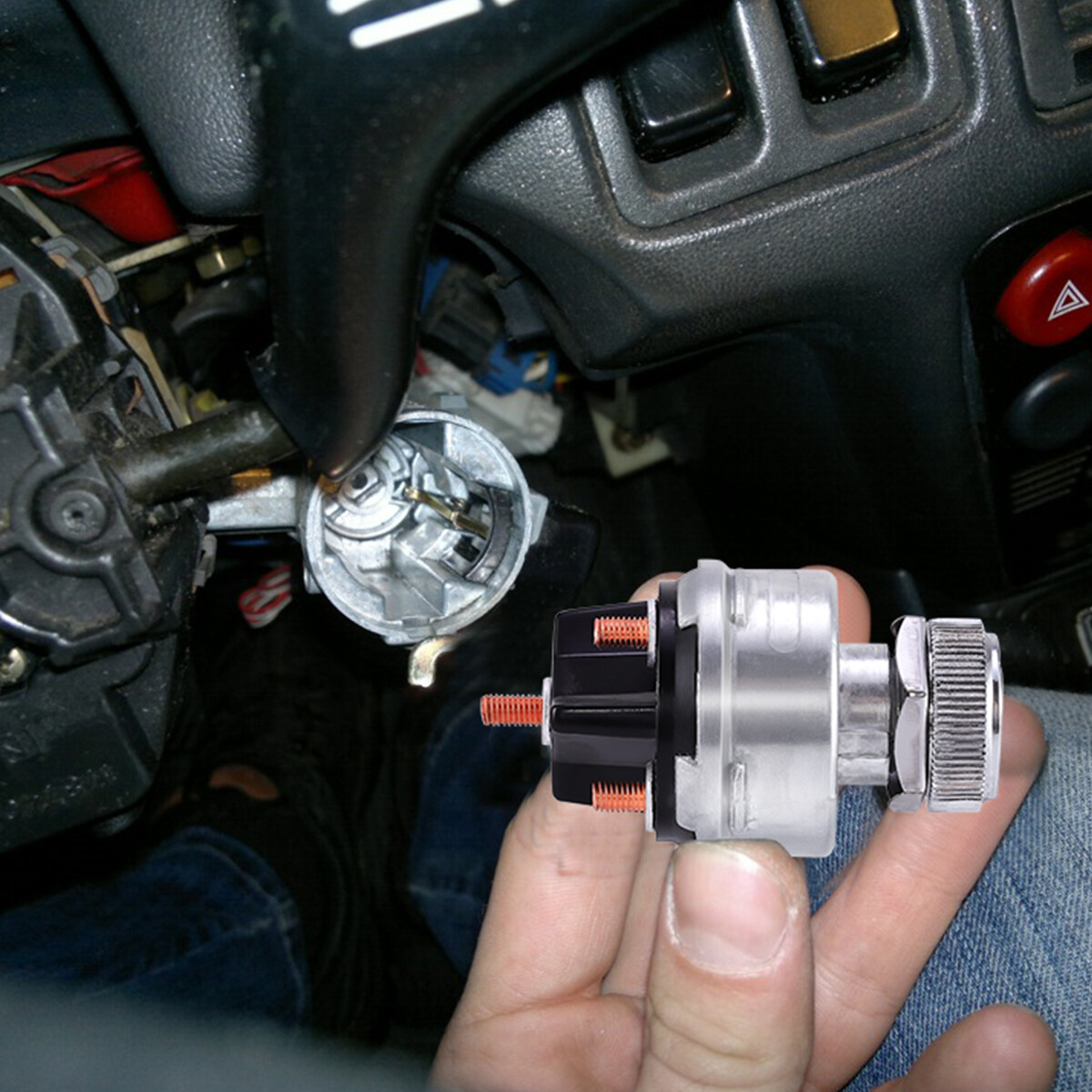 2 PACK Ignition Switch with Key, 4 Position Universal Key Ignition Switch 12v