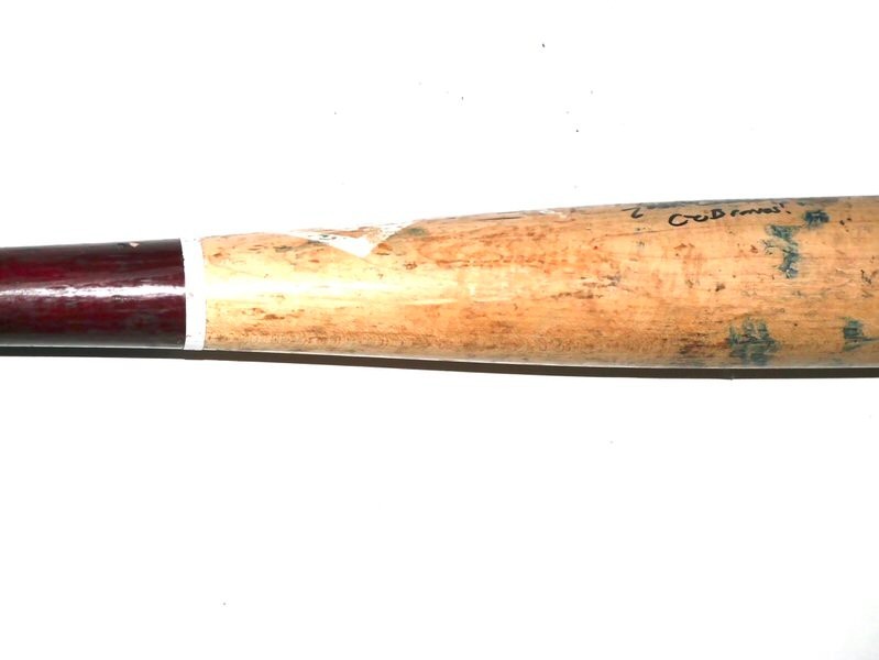LUKE WADDELL GWINNETT STRIPERS #75 GAME USED BLACK LOUISVILLE SLUGGER BAT BRAVES
