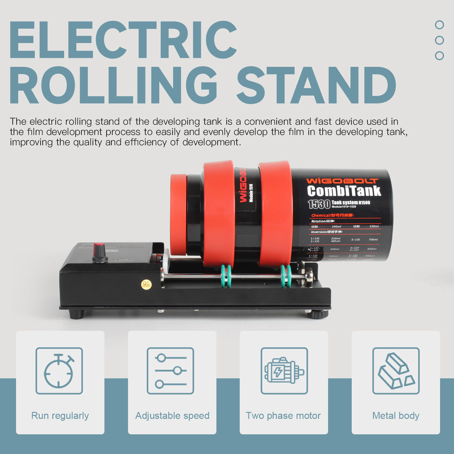 Automatic Darkroom Film Processor Machine For Jobo 1520 2509 AP Developing Tank