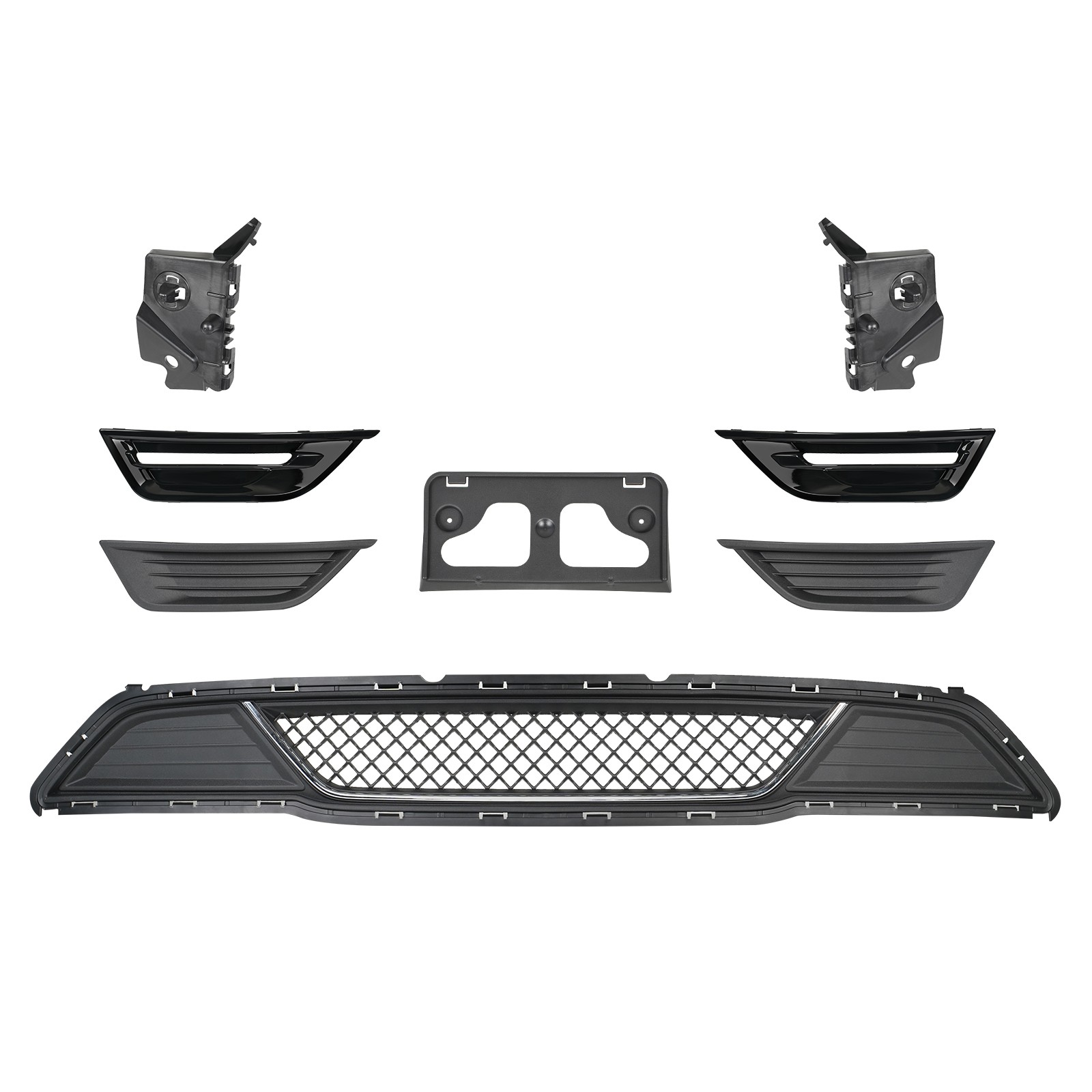 Front Bumper Cover Grille Assembly For 2013-2019 Ford Taurus SE | SEL | Limited