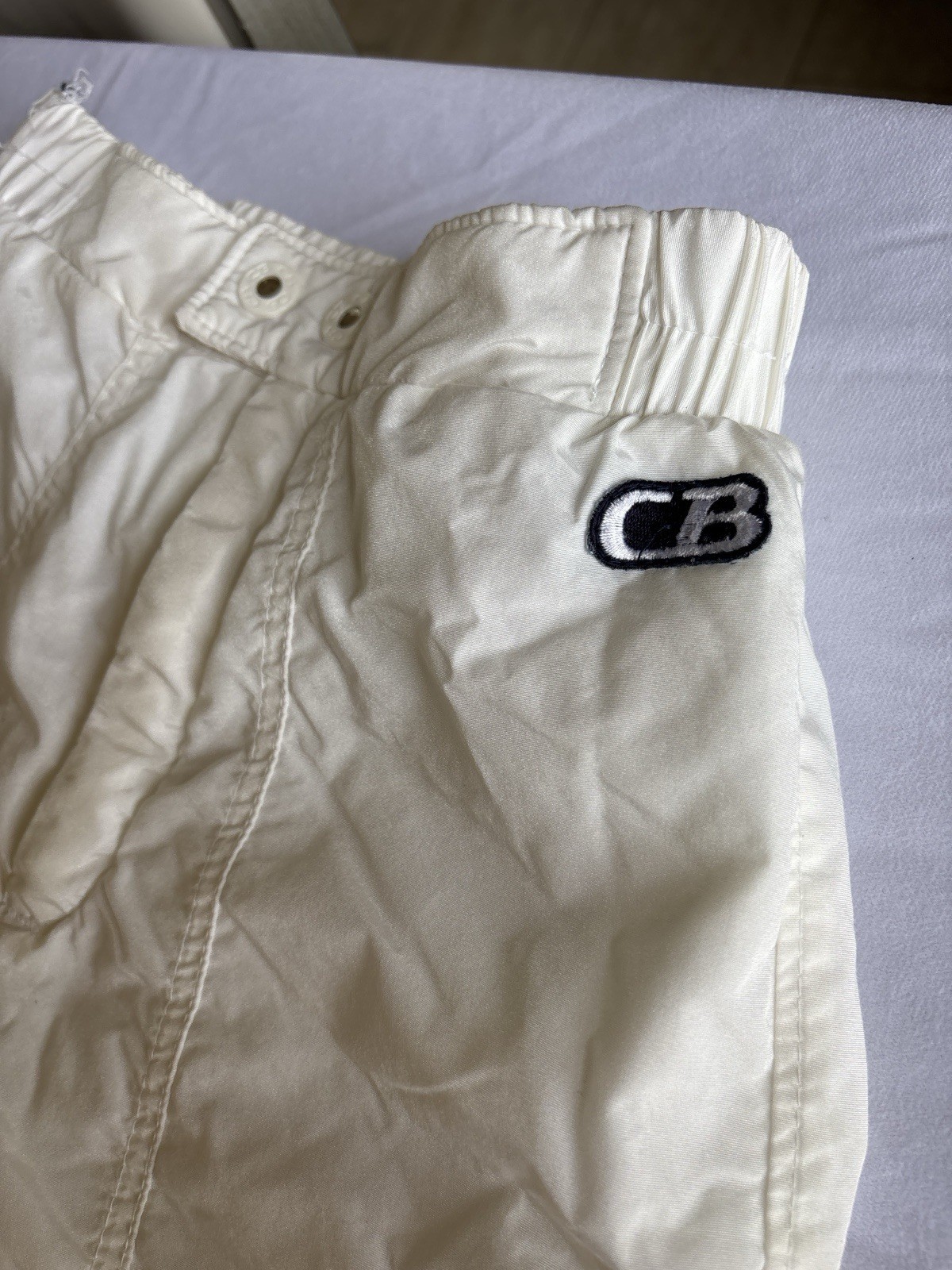 CB Sports Womens Ski Snow Pants Size 8 White Insulated Winter