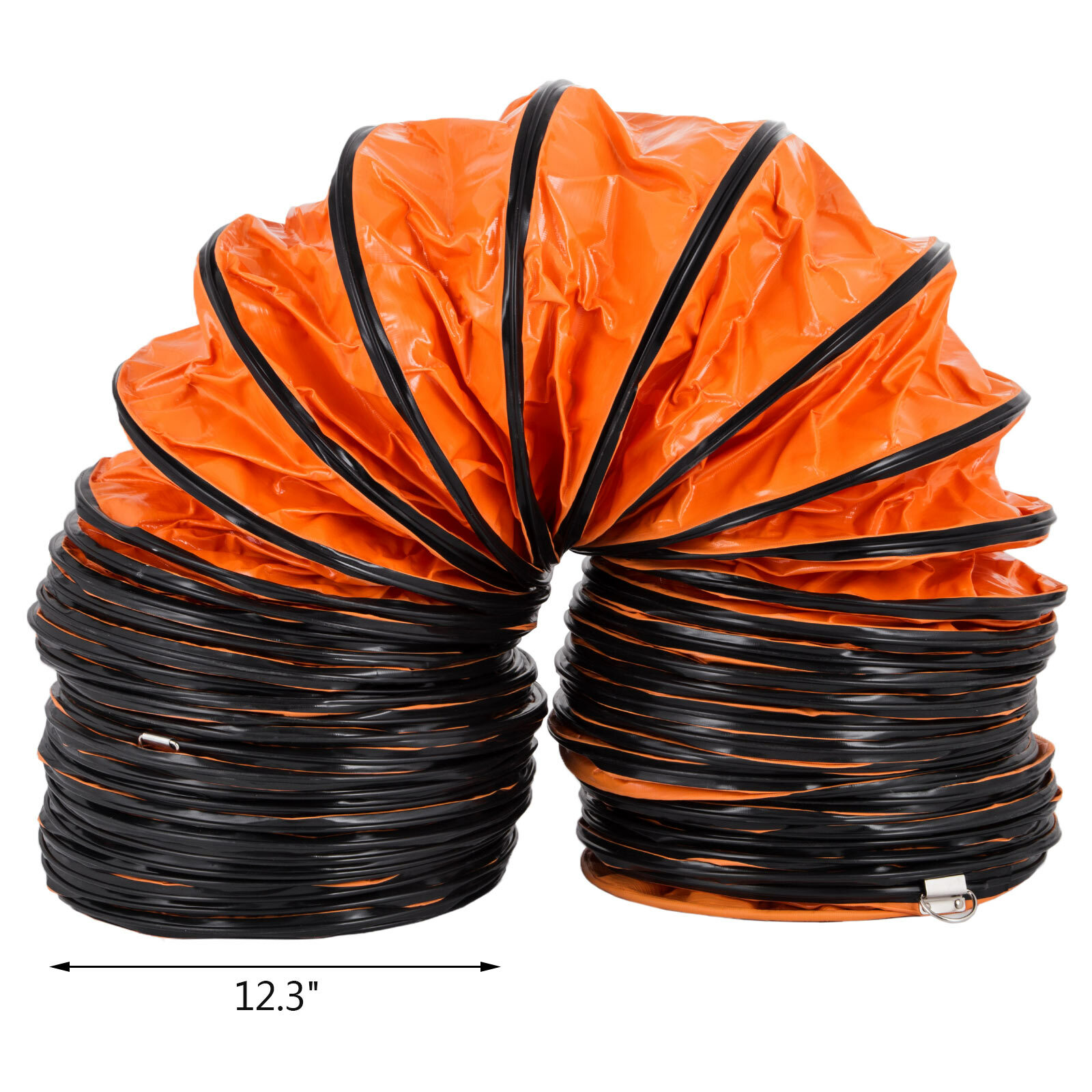 25FT PVC Flexible Duct Hosing for Utility Blower 12 Inch Portable Fan Ventilator