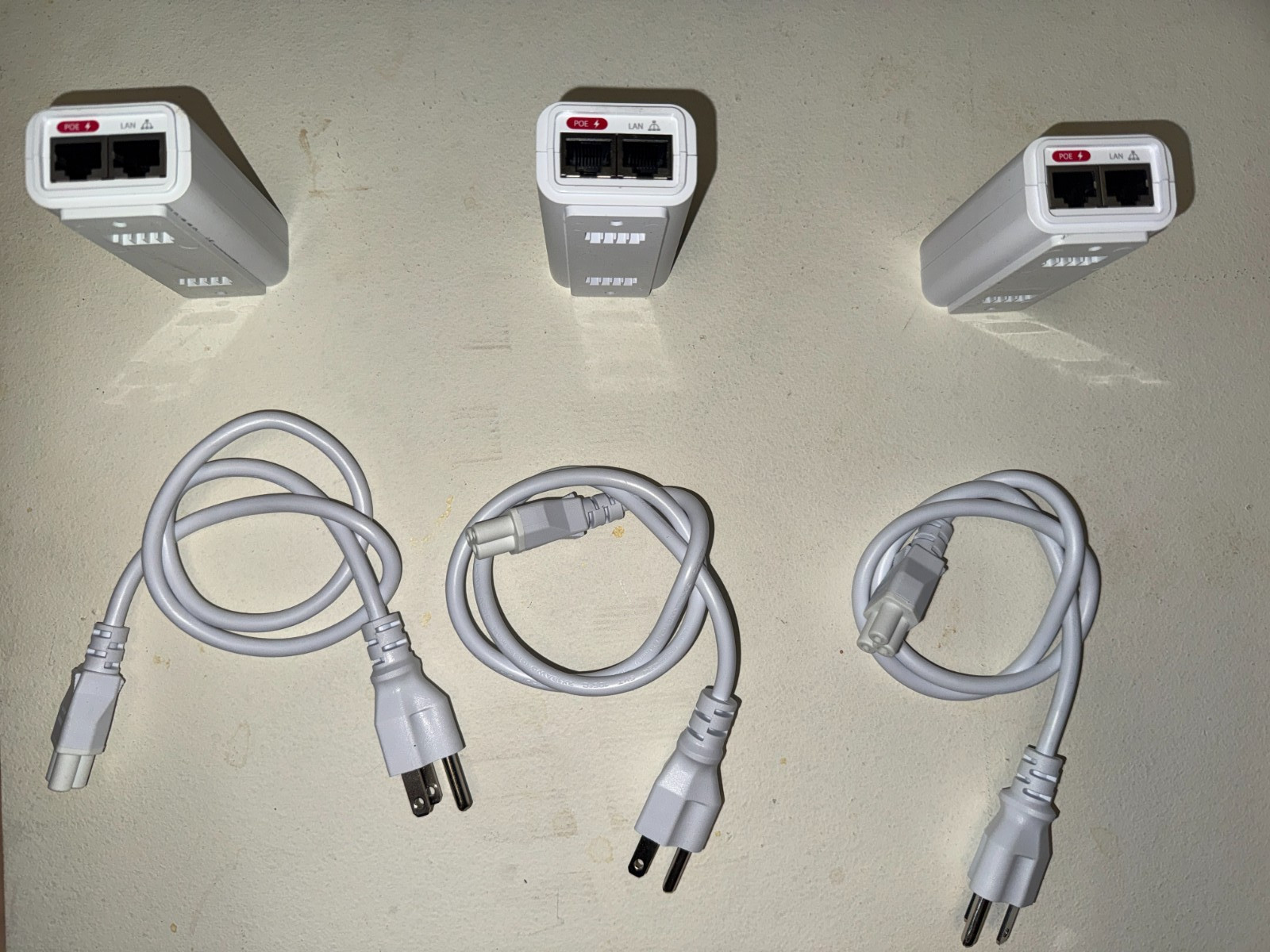 LOT OF 3: Ubiquiti POE-24-12W-G-WH GP-A240-050G