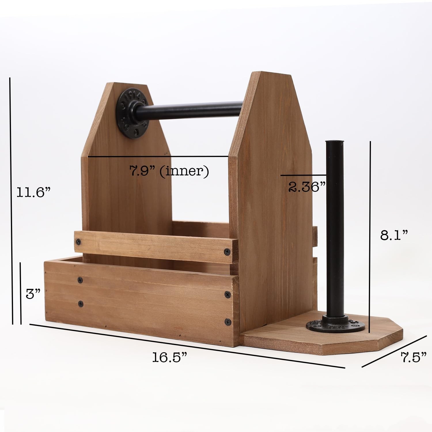 Wooden Grill Caddy Organizer - Versatile BBQ for Outdoor grill - brown