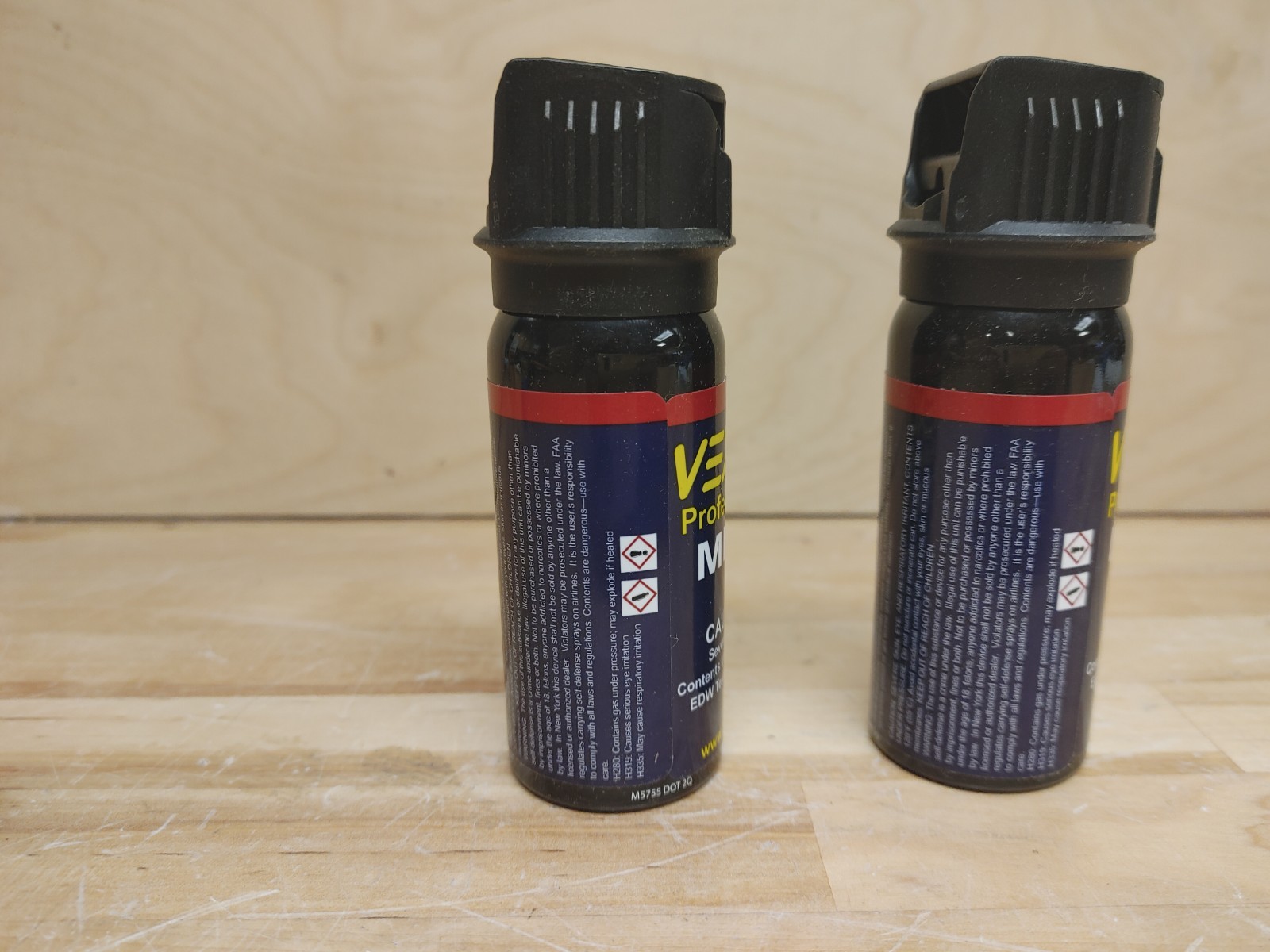 Vexor Police-Strength Pepper Spray 2-Pack, 20ft Range, Flip Safety Self Defense