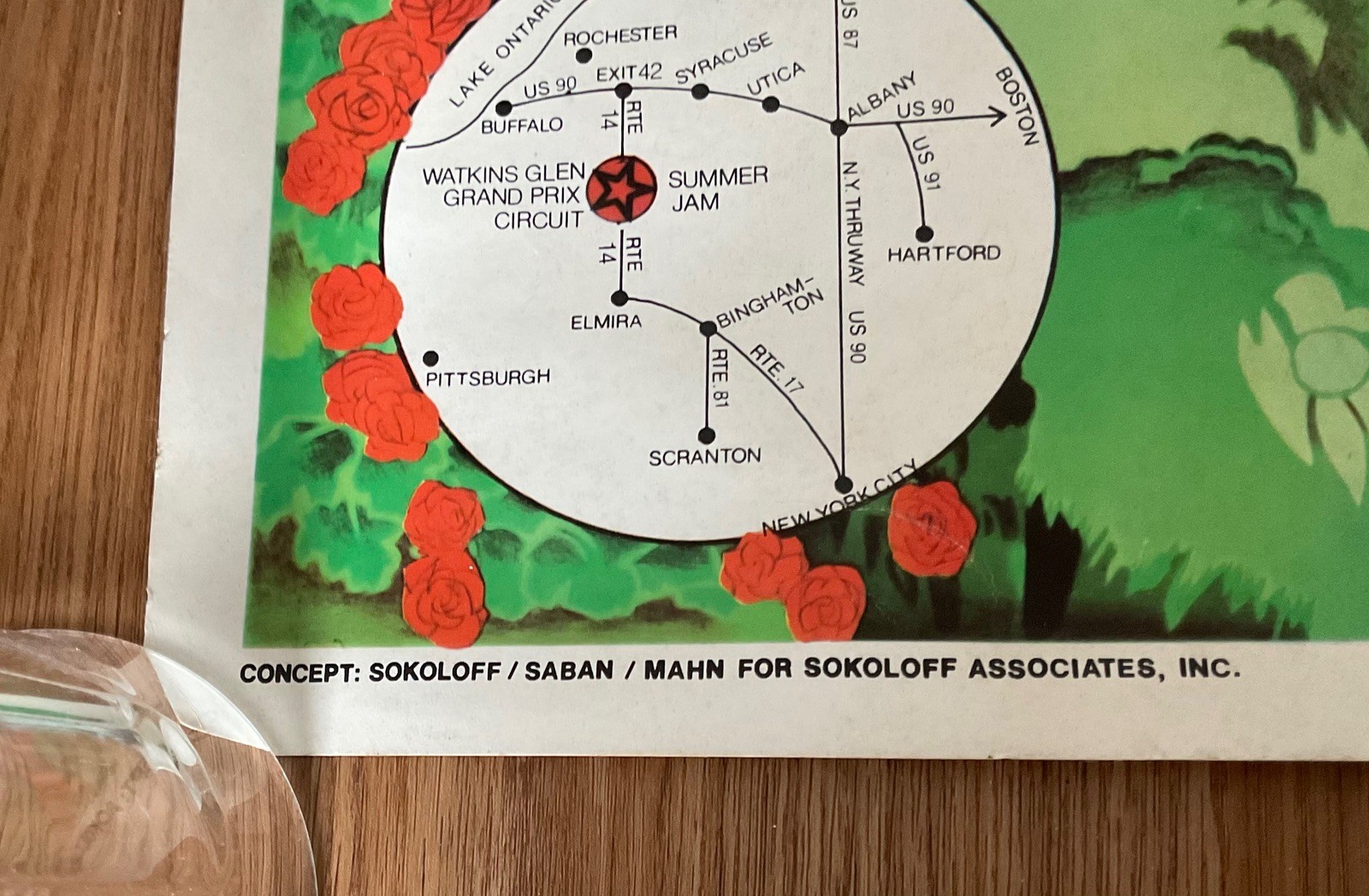 Original 1st Print 1973 Grateful Dead Allman Bros The Band • Watkins Glen Poster