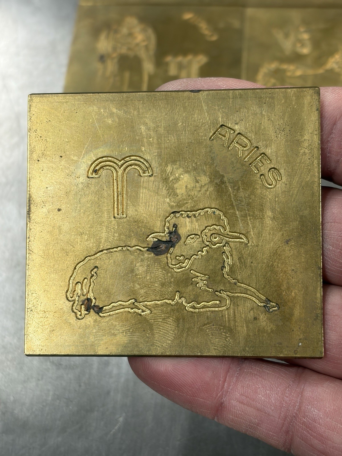 12 SIGNS OF THE ZODIAC MASTER TEMPLATES SOLID BRASS FROM NEW HERMES ENGRAVER