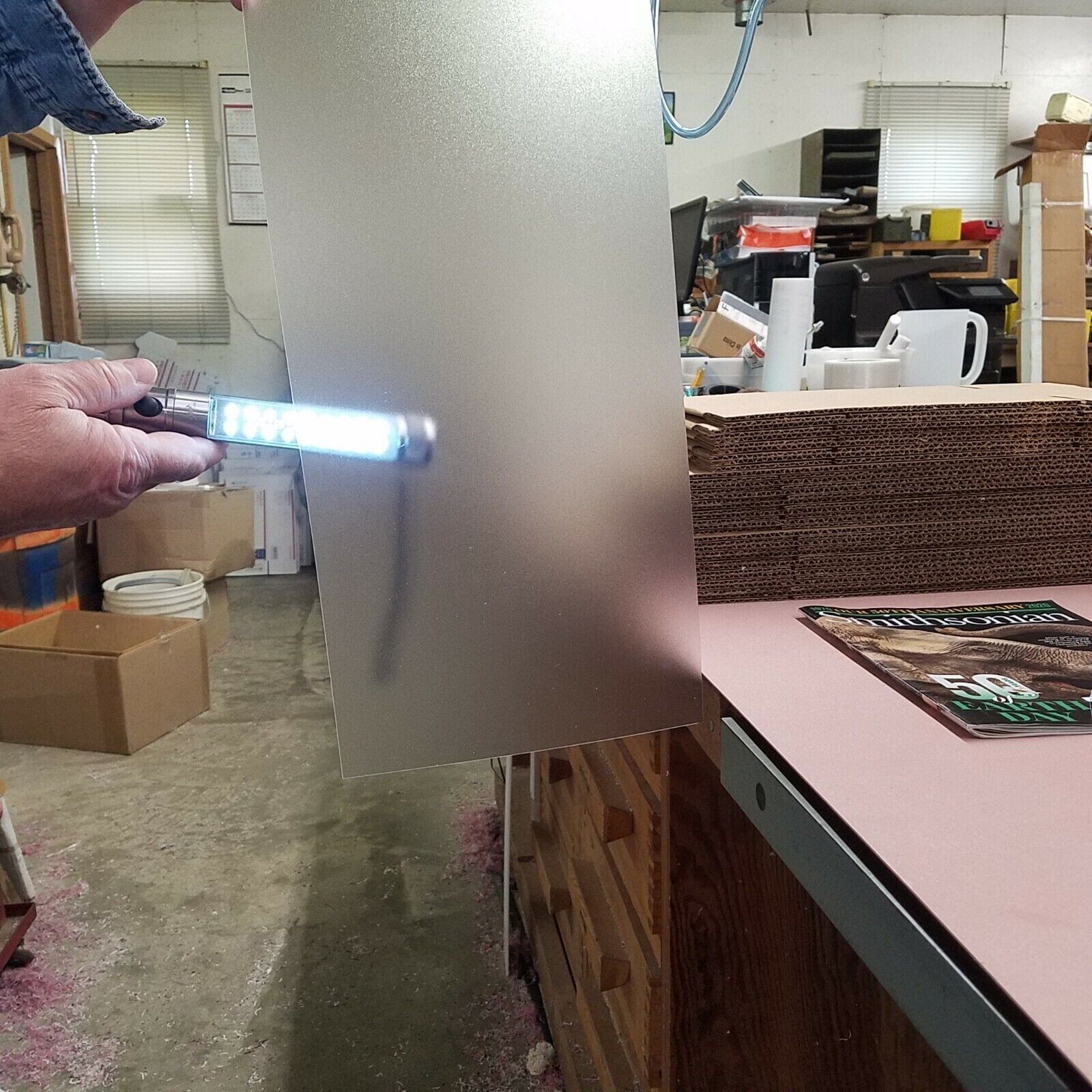 .018" x 8-7/8" x 27" CLEAR FROSTED TEXTURED LIGHT DIFFUSING PLASTIC SHEETS, NEW