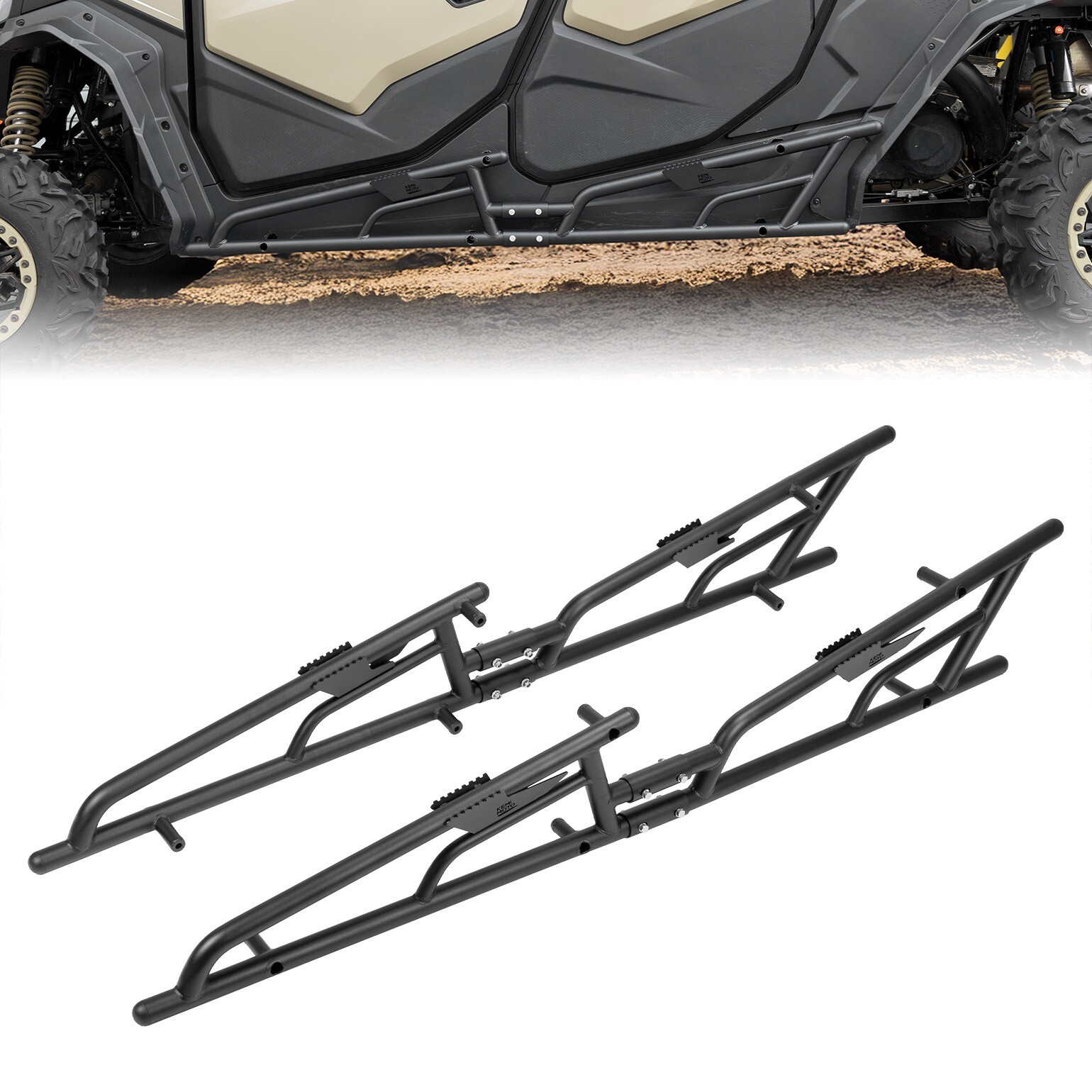KEMIMOTO Nerf Bars Rock Sliders Black for 2024-2025 CFMOTO ZFORCE 950 SPORT 4