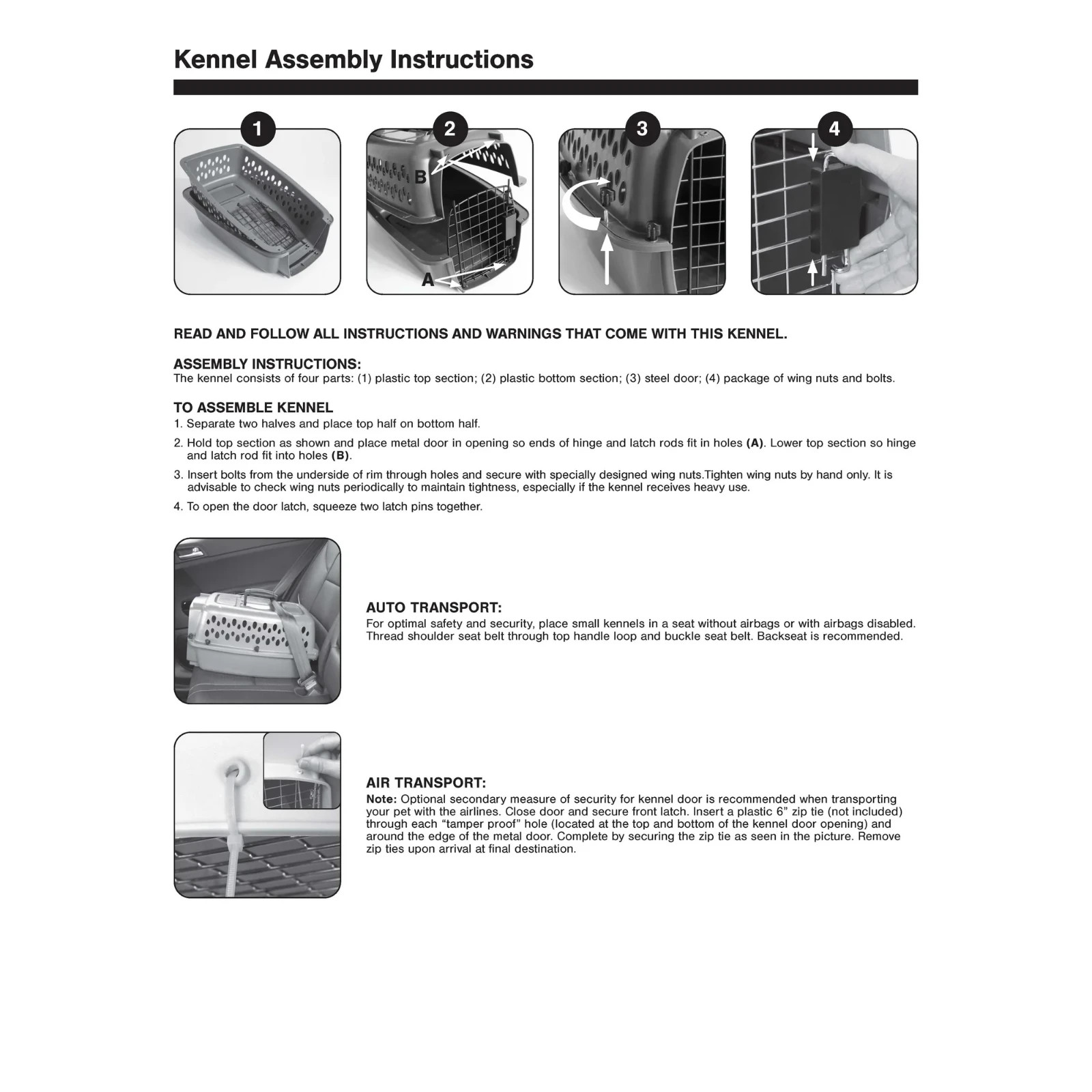Vibrant Life Pet Kennel 32" Medium Plastic Portable for Pets 30 to 50 lbs, Gray