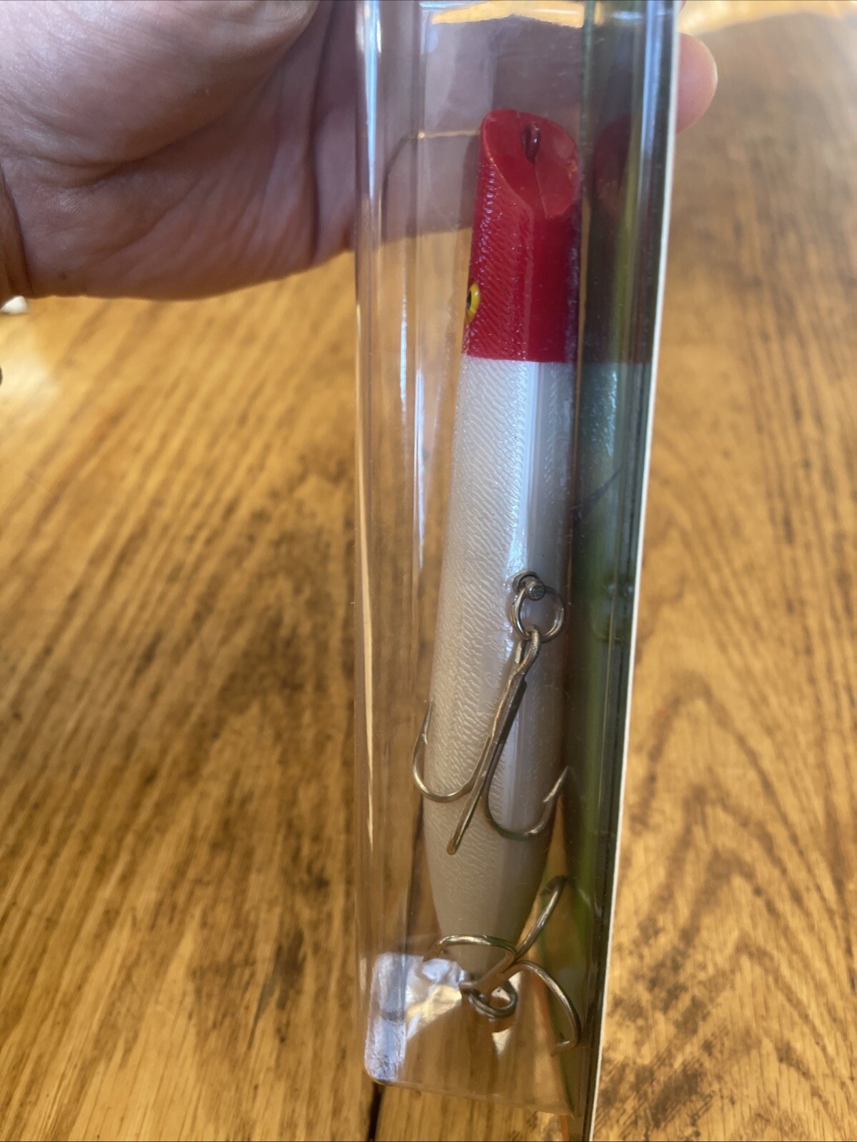 Cotton Cordell Pencil Popper Topwater Lure 7", 2 oz Pearl Red Head C8728