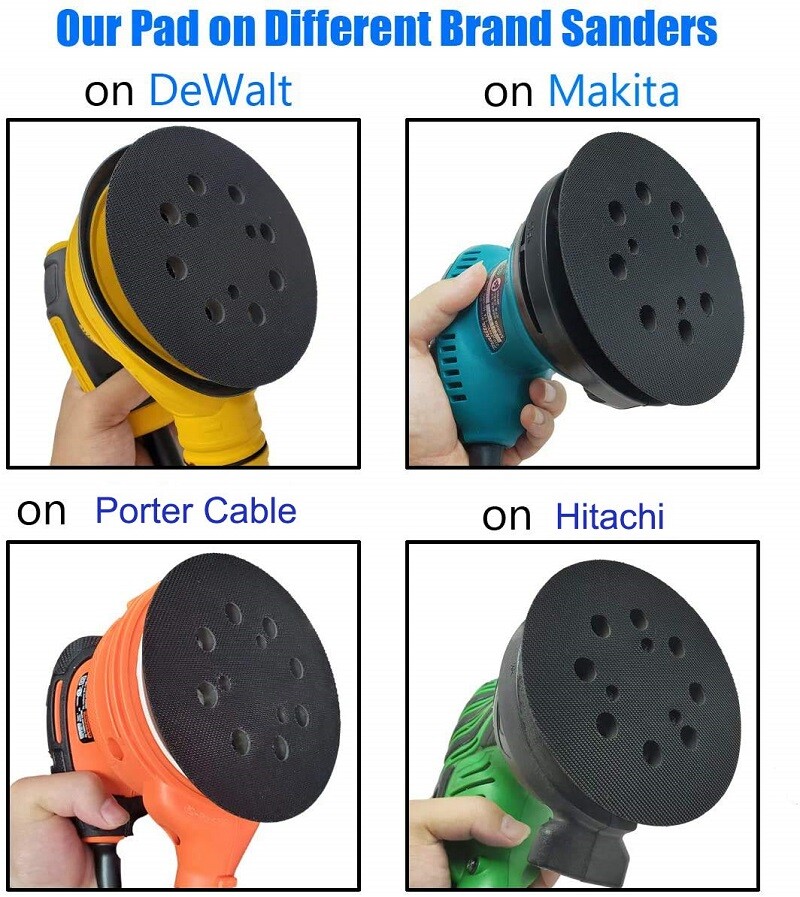 2X 5" Orbital Sander Pad Hook&Loop For DeWalt DW4388 D26450 D26451 D26453 D26456