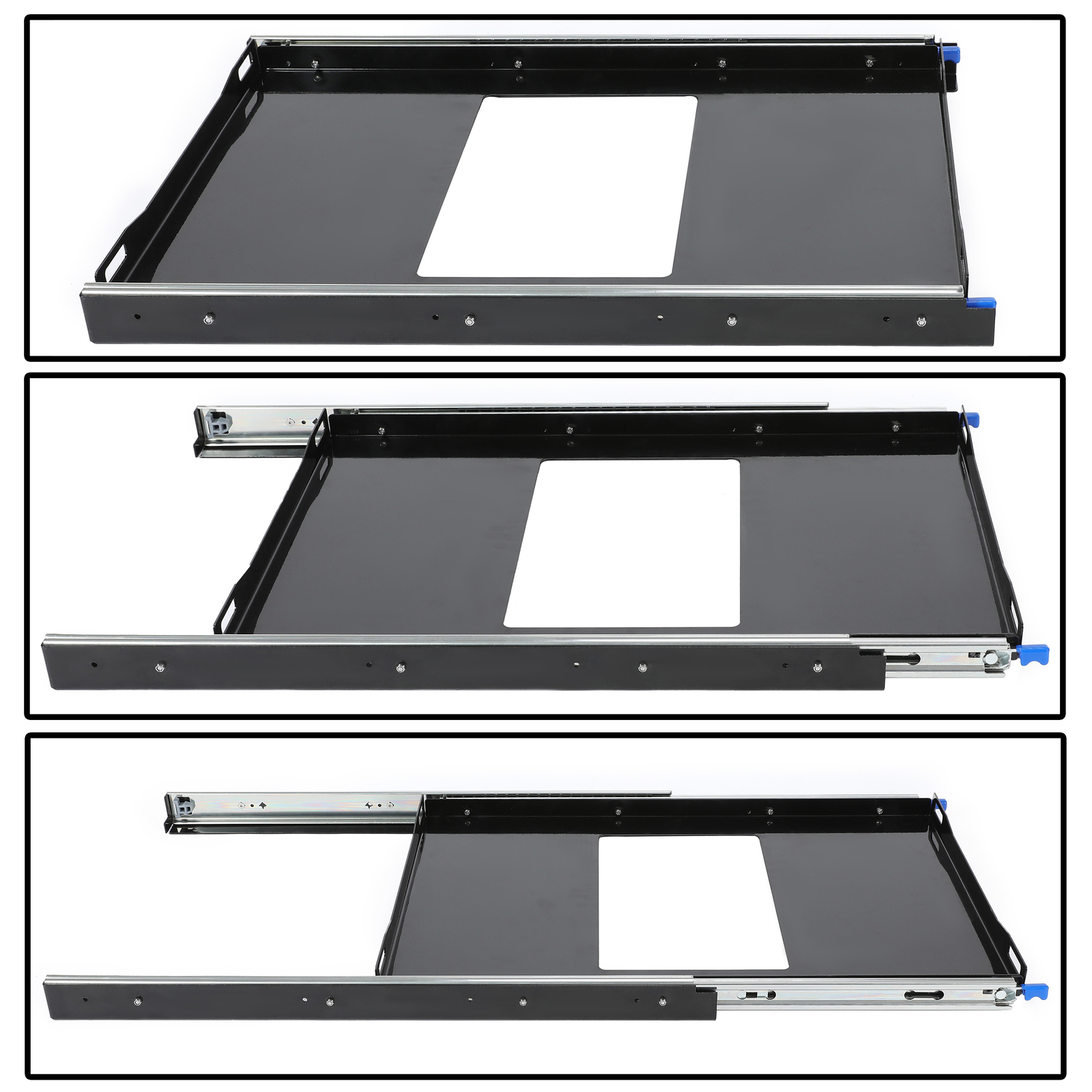 New Cooler Slide Out Tray For Portable Refrigerator Car Fridge w/Tie-down Straps