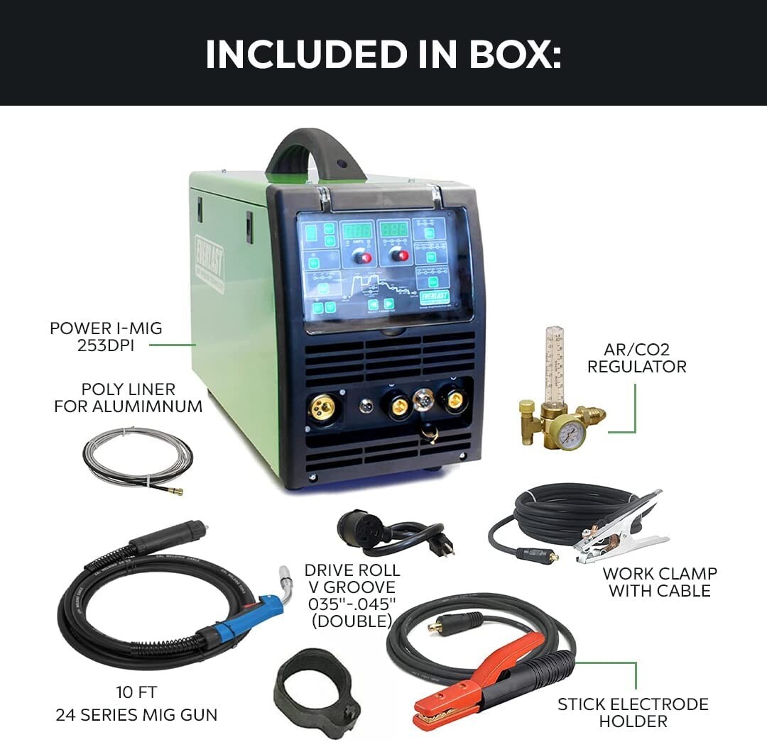 Everlast Poweri-MIG 253DPi Single/Double Pulse 250Amp MIG SYNERGIC Welder NOVA