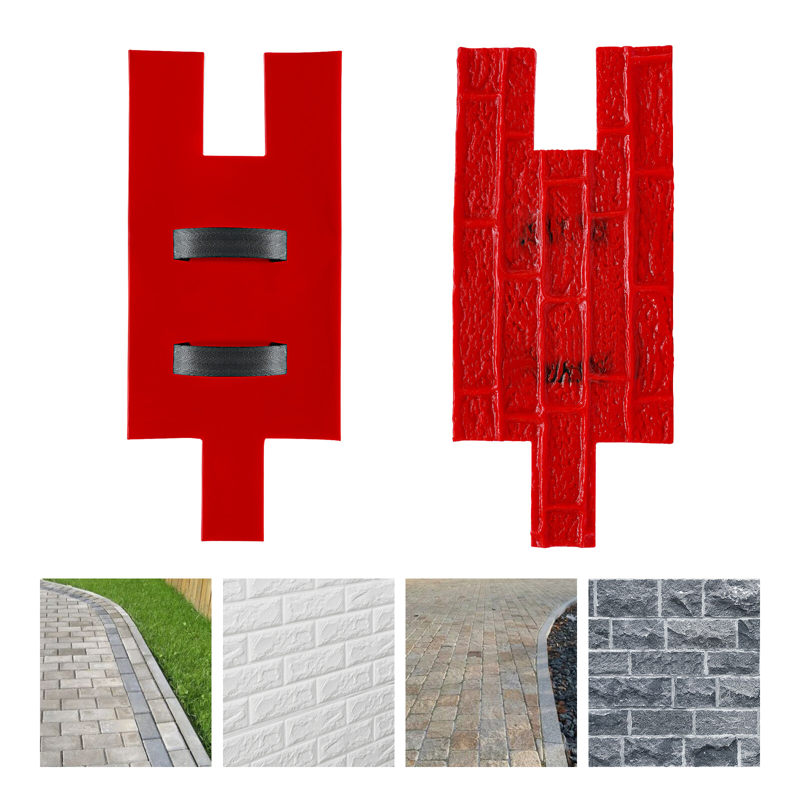 2X BIG Concrete Texturing Skin 22x12" Concrete Stamps Mats Set Concrete Stamping