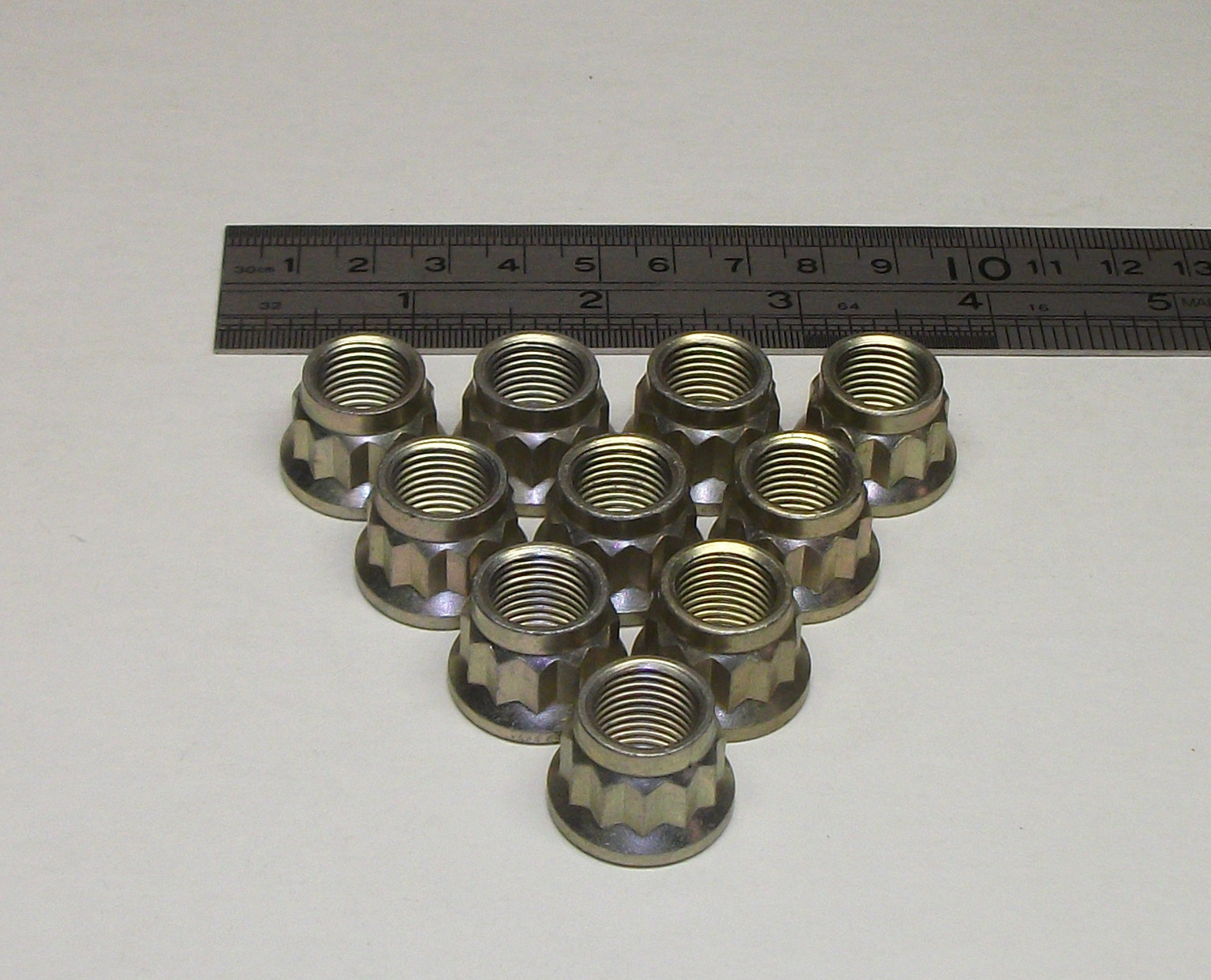 1/2-20 12 Point Jet Nuts Self Locking Extended Washer Flange Locknut 10 pcs.