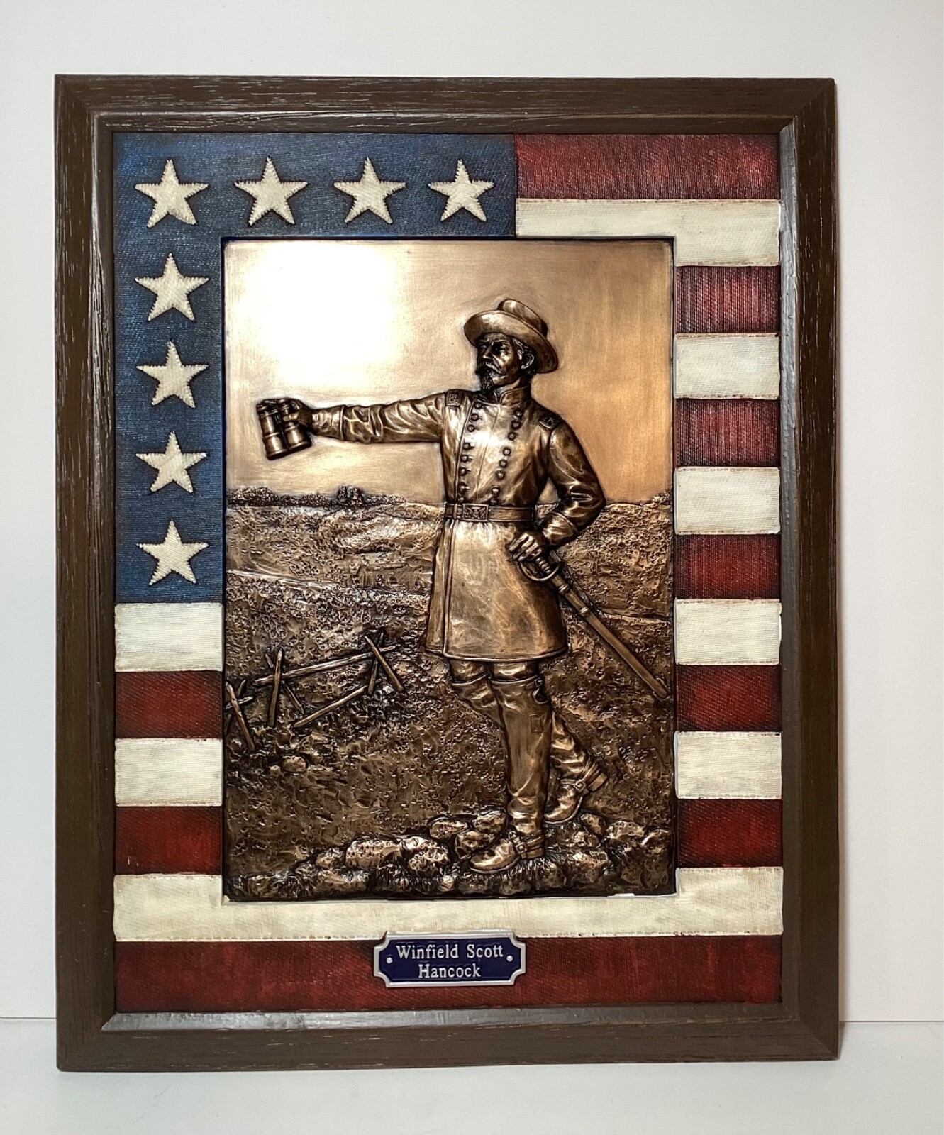 Winfield Scott Hancock Vanmark Commanding Images of the Civil War Wall Plaque