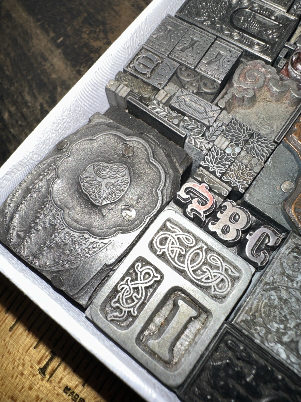 Printing Blocks Lead Ornamentals Borders Dingbats. Beautiful Variety!! #QQ