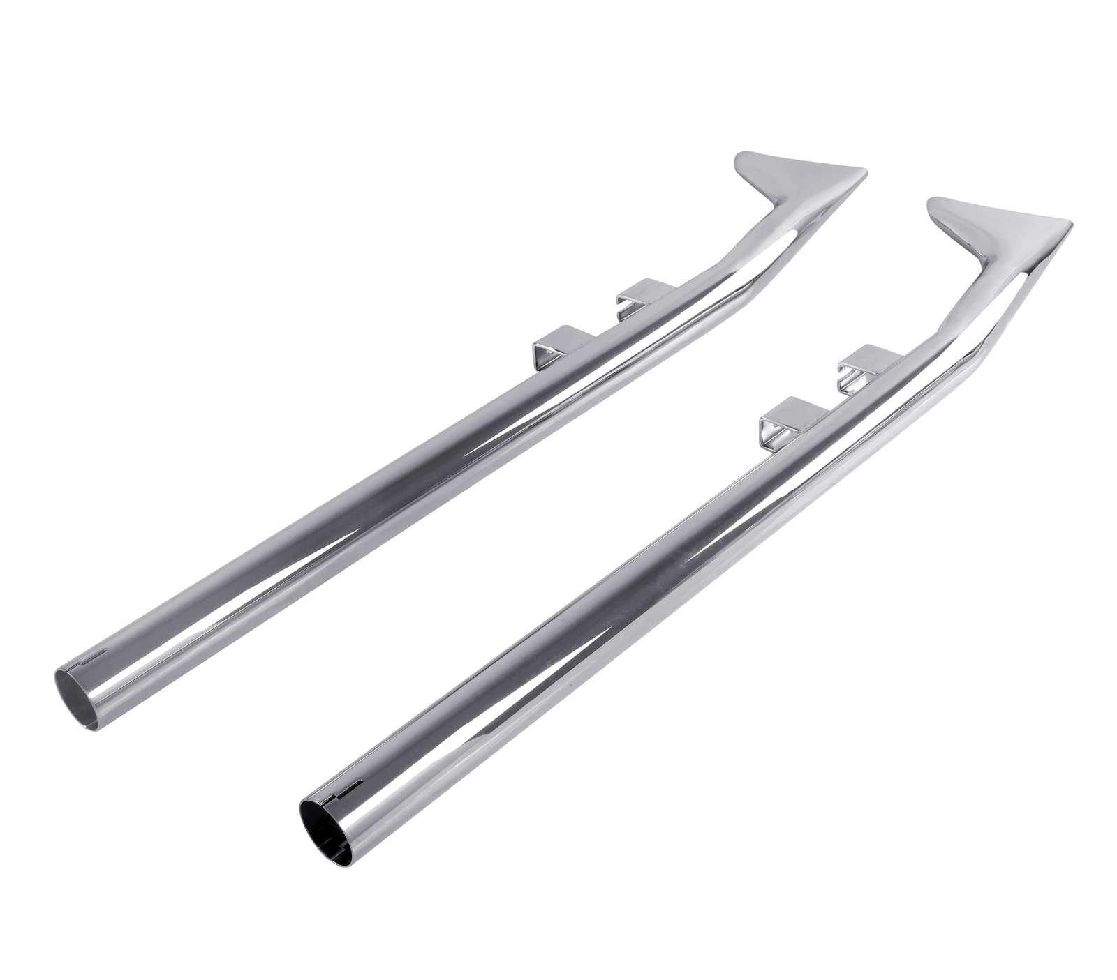 SHARKROAD Upswept Fishtail Slip on Exhaust for Harley 95-16 Touring & Bagger