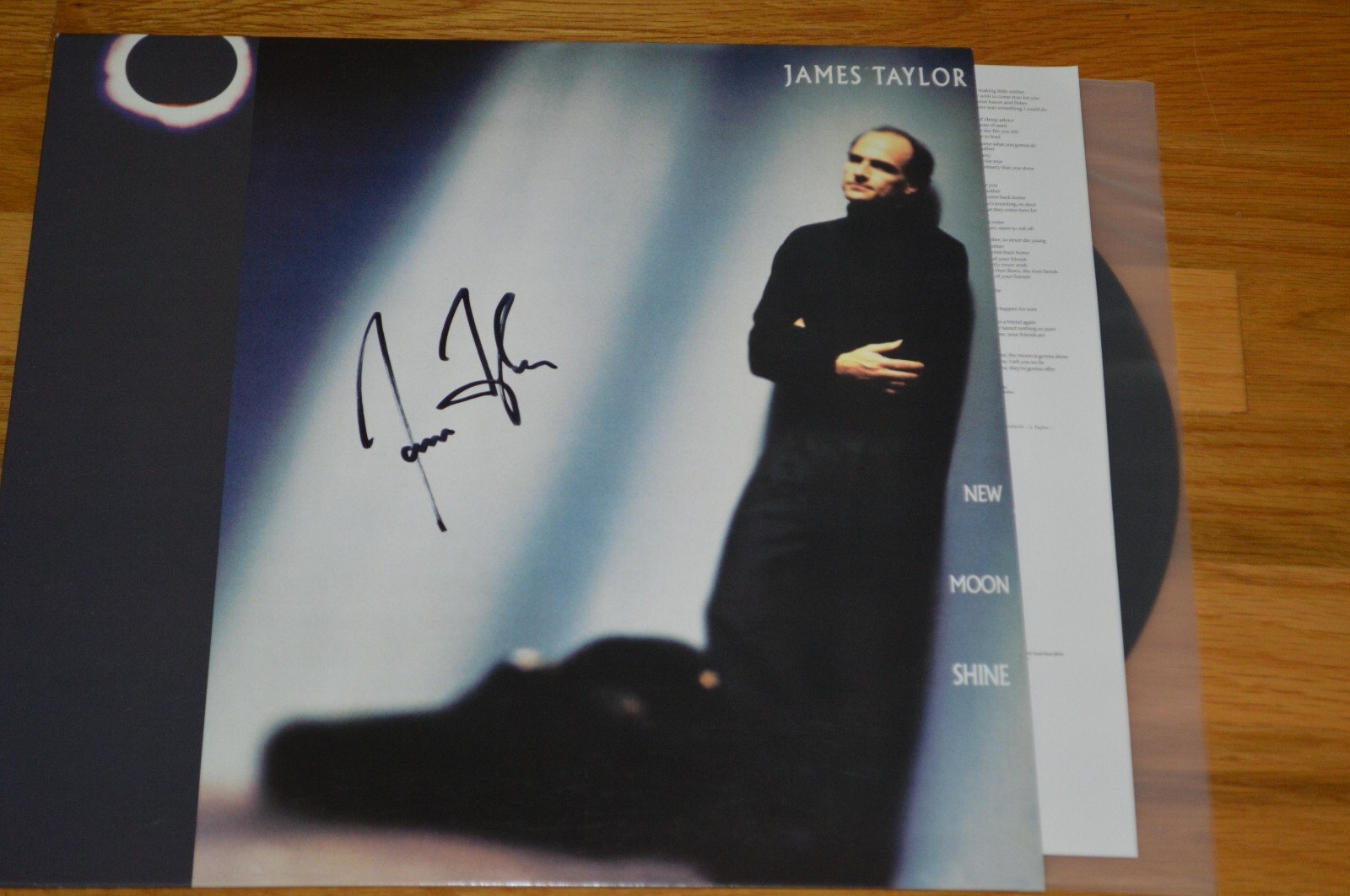 James Taylor Autographed " New Moon Shine " Vinyl LP Cover with JSA COA