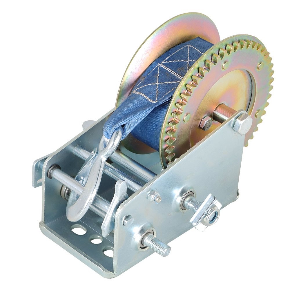 3500 LBS 32 FT Cable Dual Gear Hand Winch Hand Crank for ATV RV Trailer