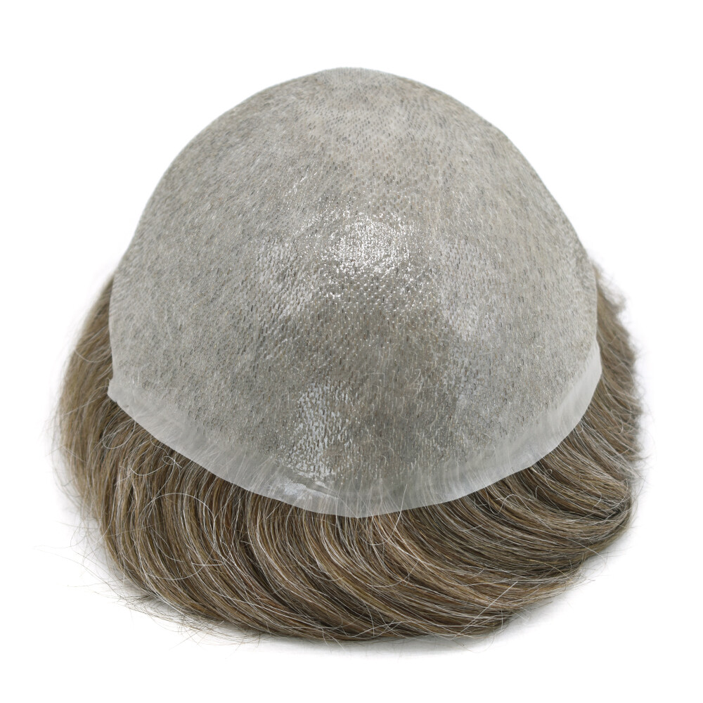 Invisible Ultra Thin Skin Mens Toupee Hair Replacement Poly Hairpiece PU Systems