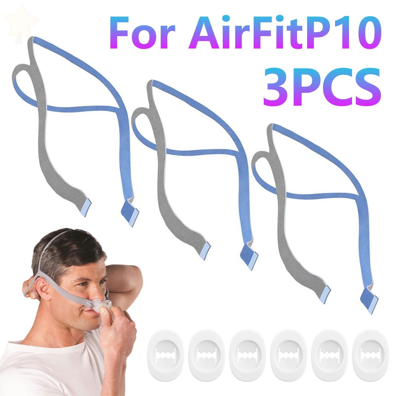 Replacement Headgear strap for ResMed Airfit P10 Nasal Pillow CPAP Mask 3 Pcs