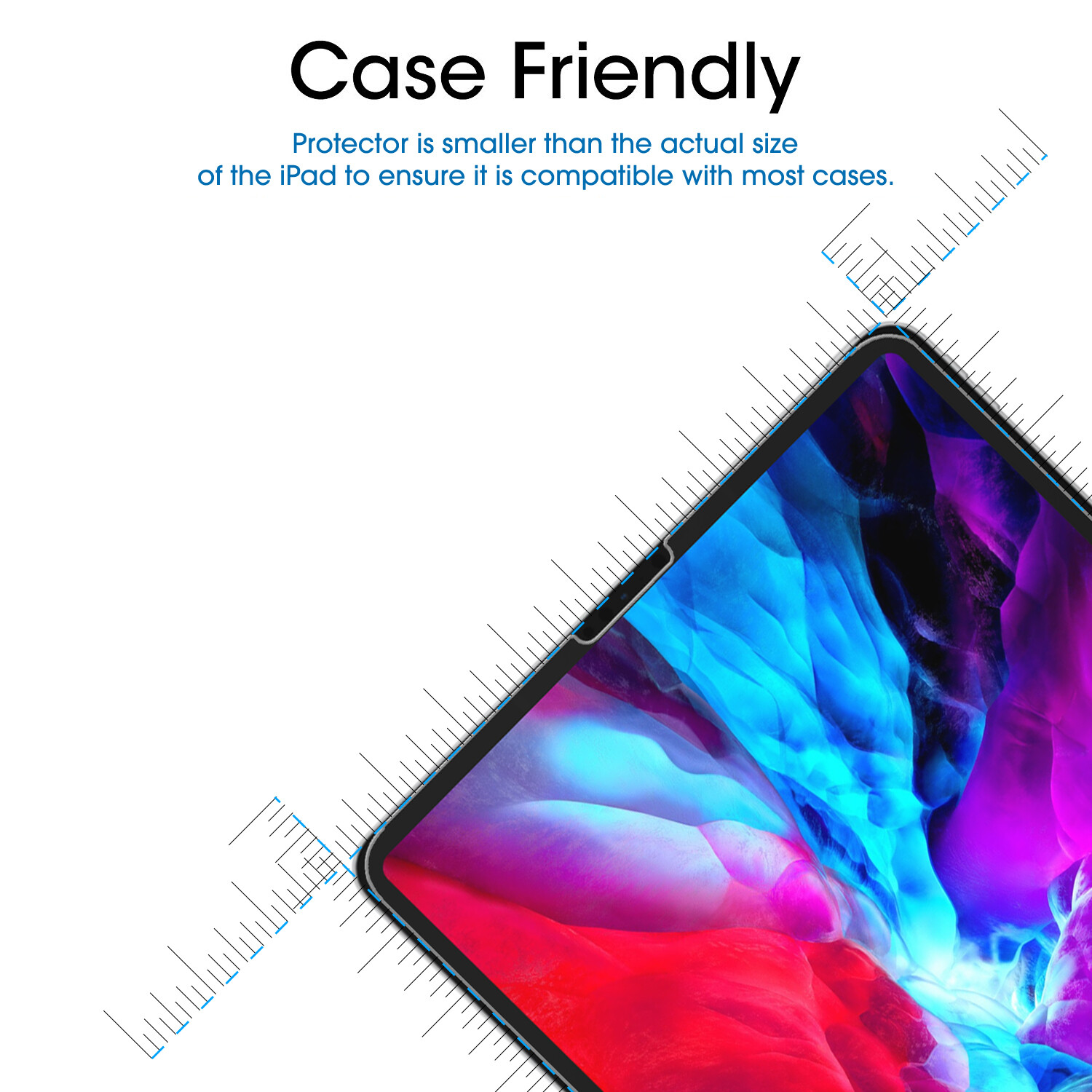 2pack amFilm for iPad Pro 12.9" (2021/2020/2018) Tempered Glass Screen Protector