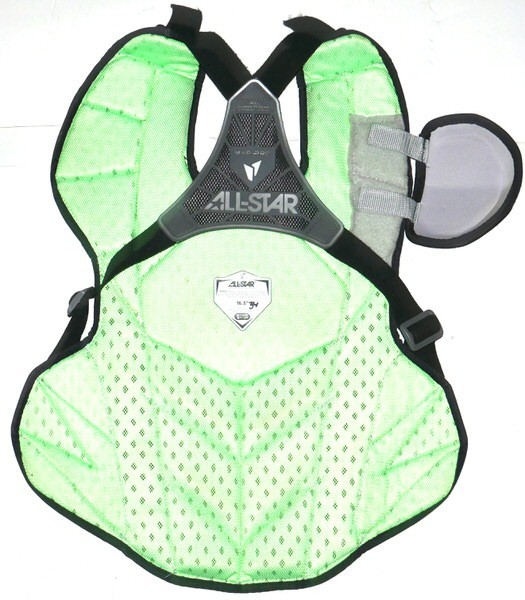 ADAM ZEBROWSKI 2025 COLUMBUS CLINGSTONES GAME WORN ALL-STAR MVP CHEST PROTECTOR