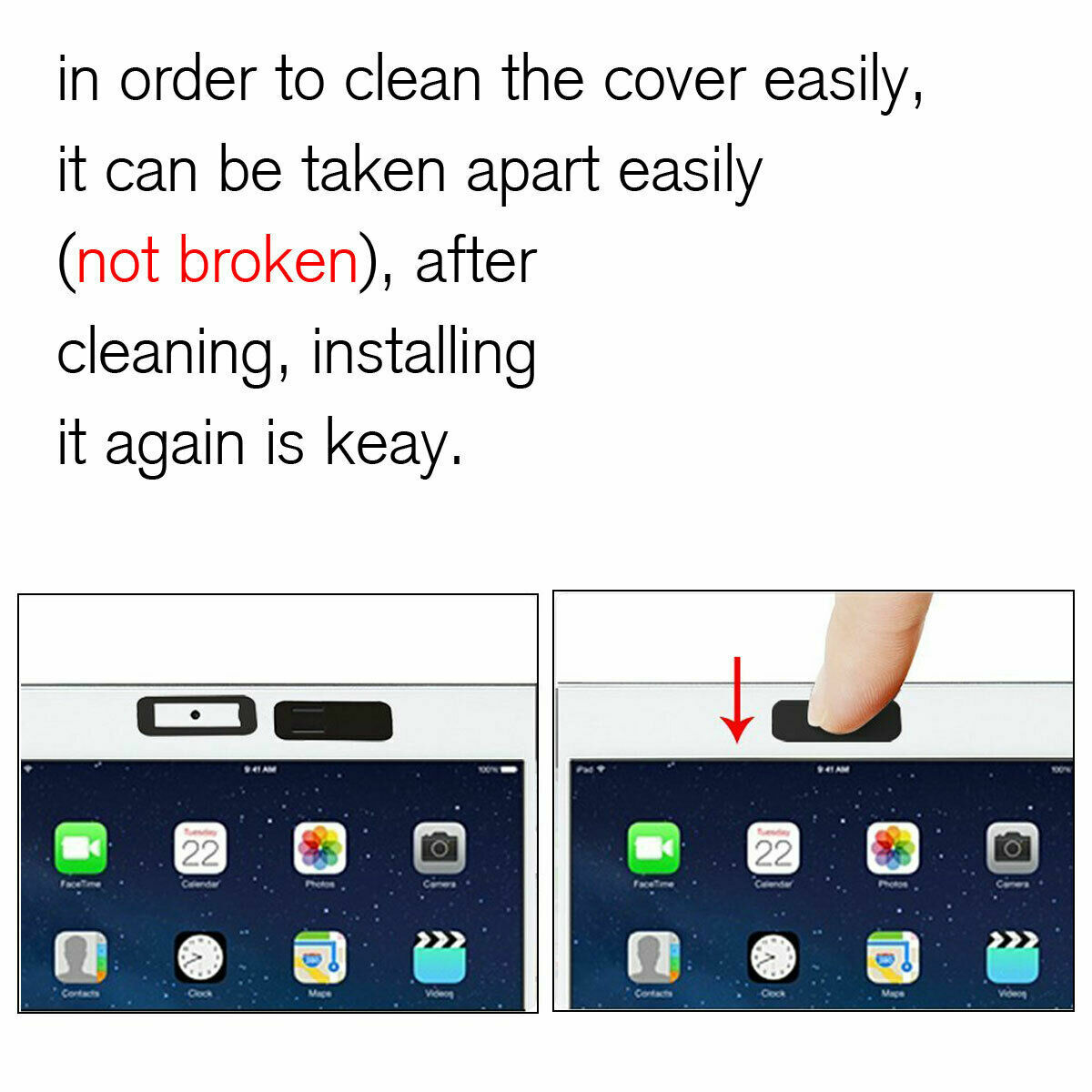 6PCS Large Medium Small WebCam Cover Slide Camera Privacy Security Protect