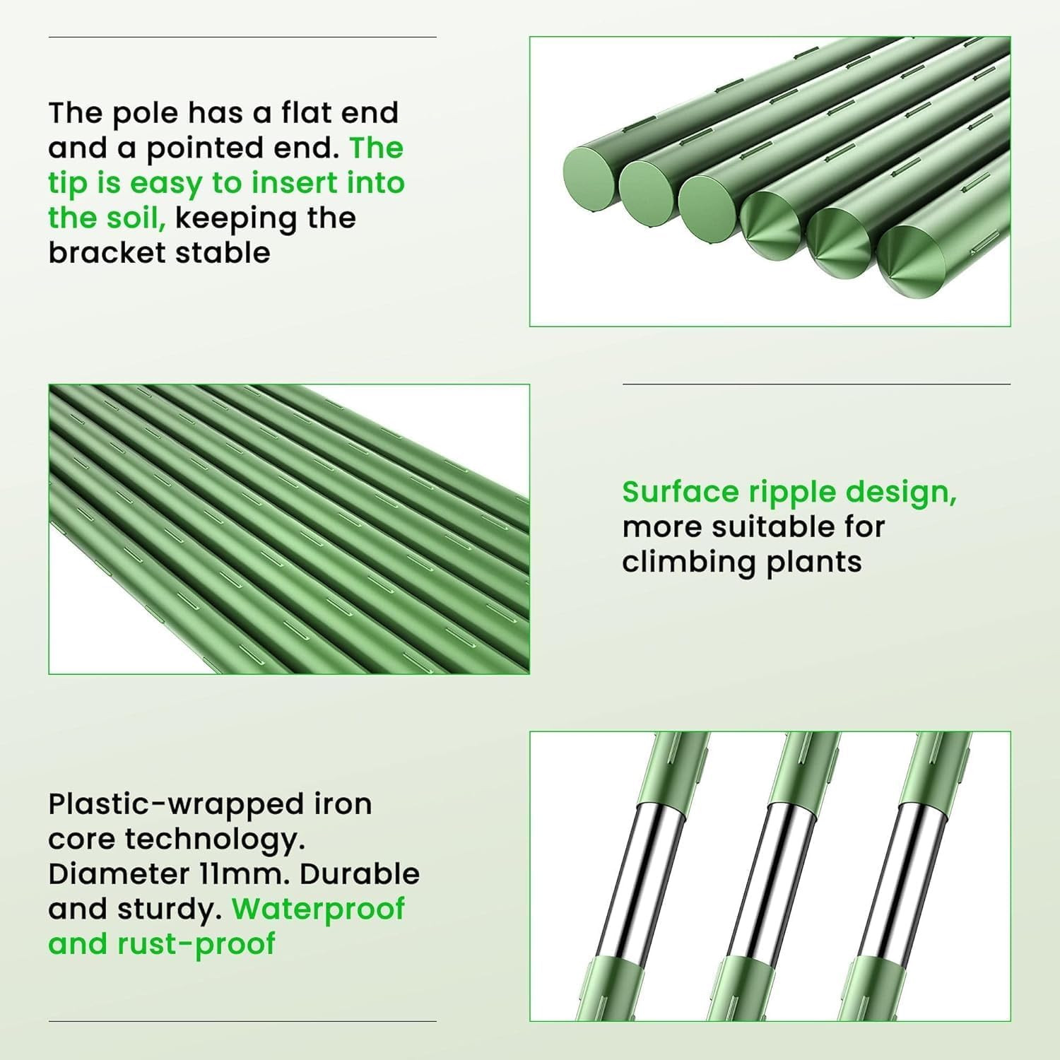 A Frame Metal Garden Trellis for Climbing Plants 47in with Net & Clips