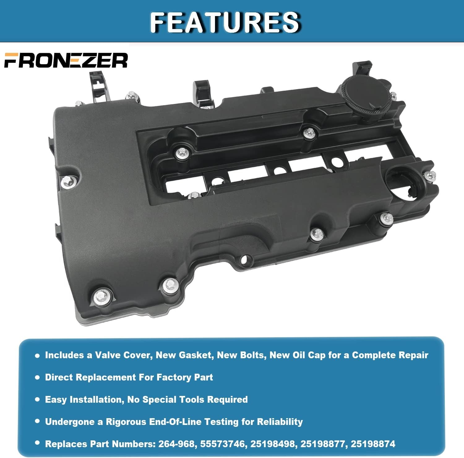 Engine Valve Cover with Gaskets For 2011-2020 Chevy Cruze Sonic Trax Buick 1.4L