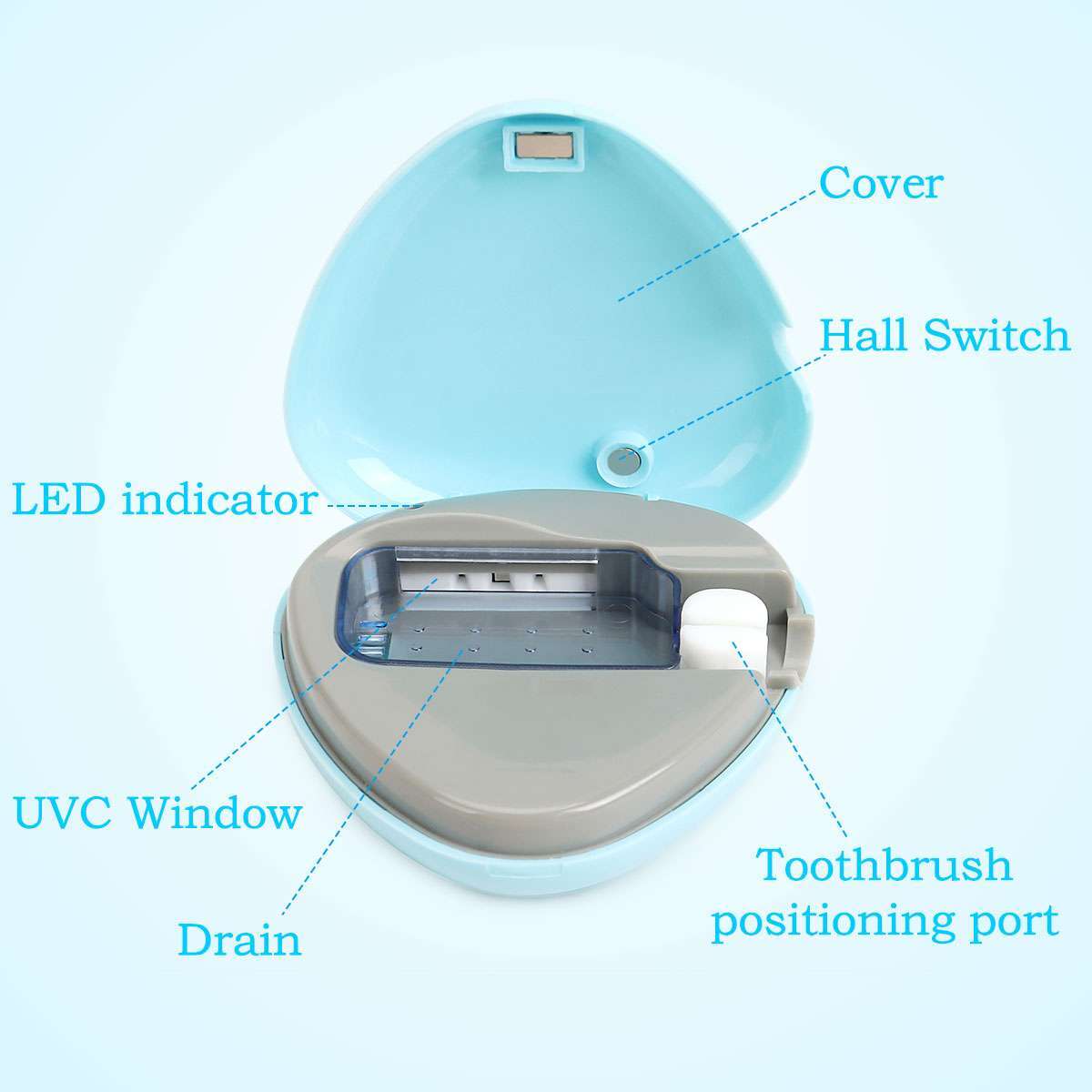 Rechargeable UV Toothbrush Sanitizer Sterilizer Cover Toothbrush Holder Case