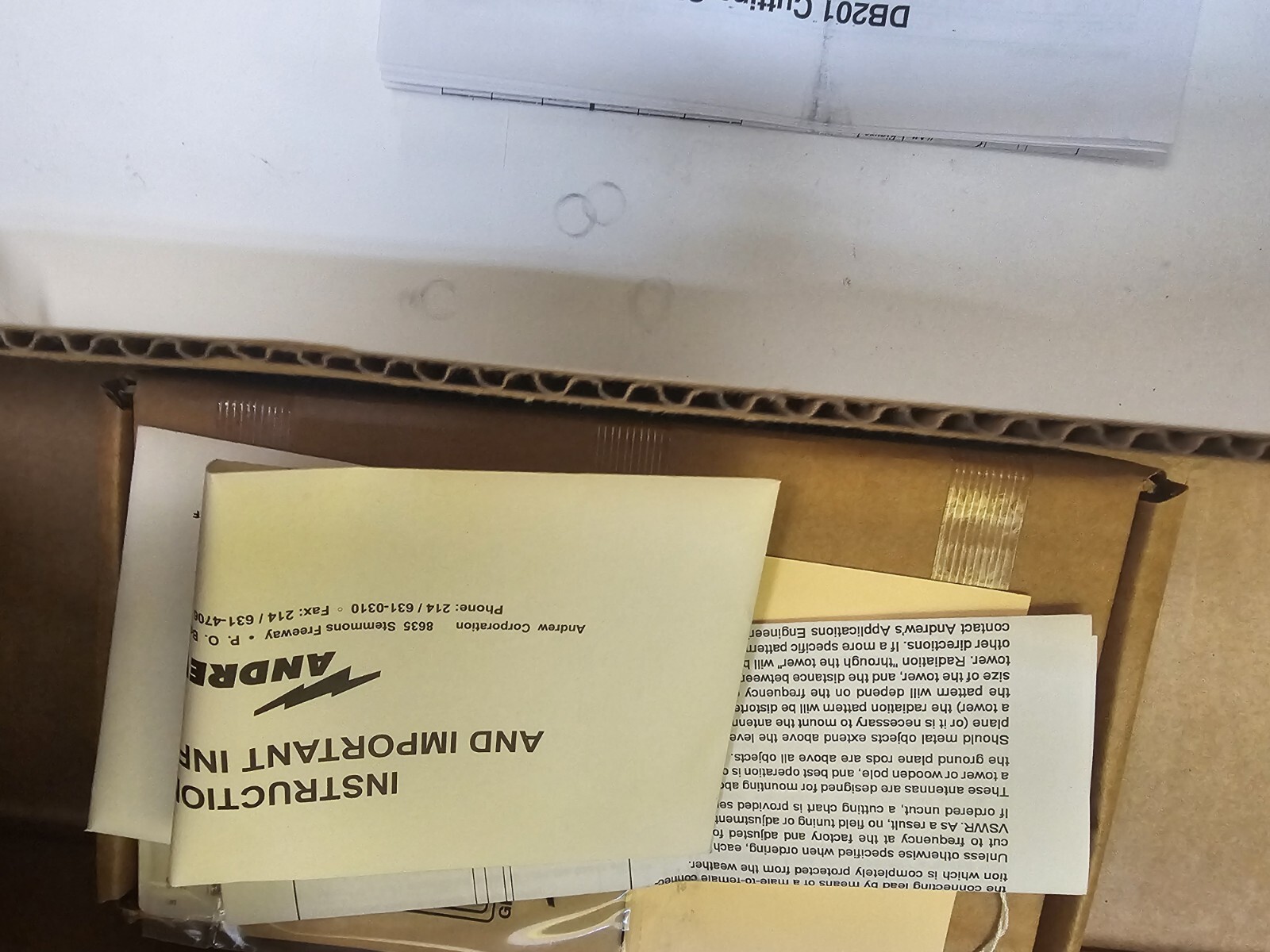 NEW in BOX Andrew DB201-N 406-512 MHz Ground Plane Omni Radio Antenna